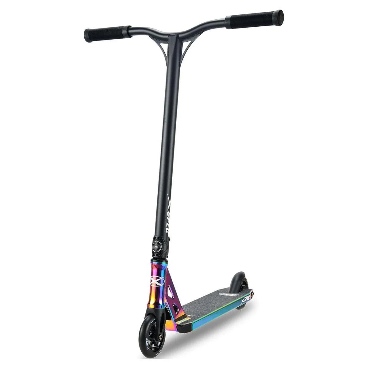 2026 New Xspec Oil Slick Neo Chrome Pro Stunt Kick Scooter. Rainbow Trick Scooter