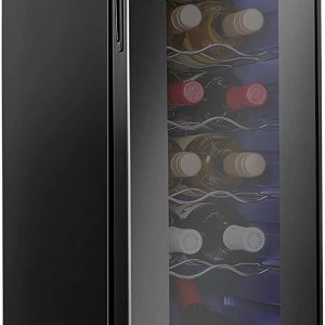 2026 New Ivation 14-Bottle Wine Cooler, Freestanding Beverage Cooler with Lock, Black