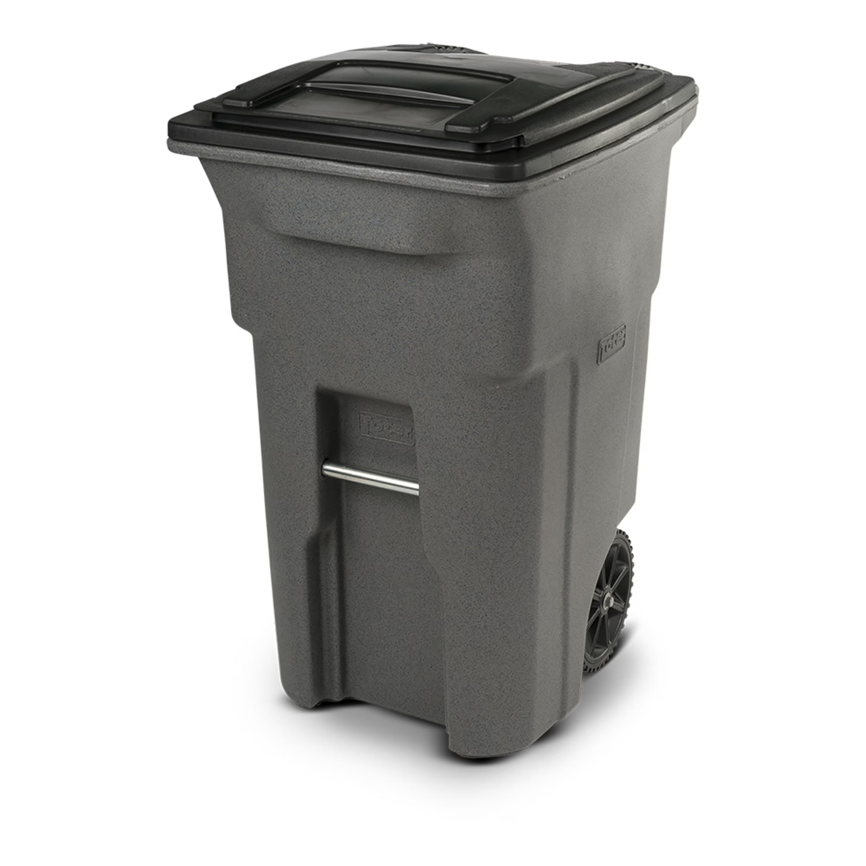 2026 New Toter Trash Can Graystone with Wheels and Lid, 64 Gallon