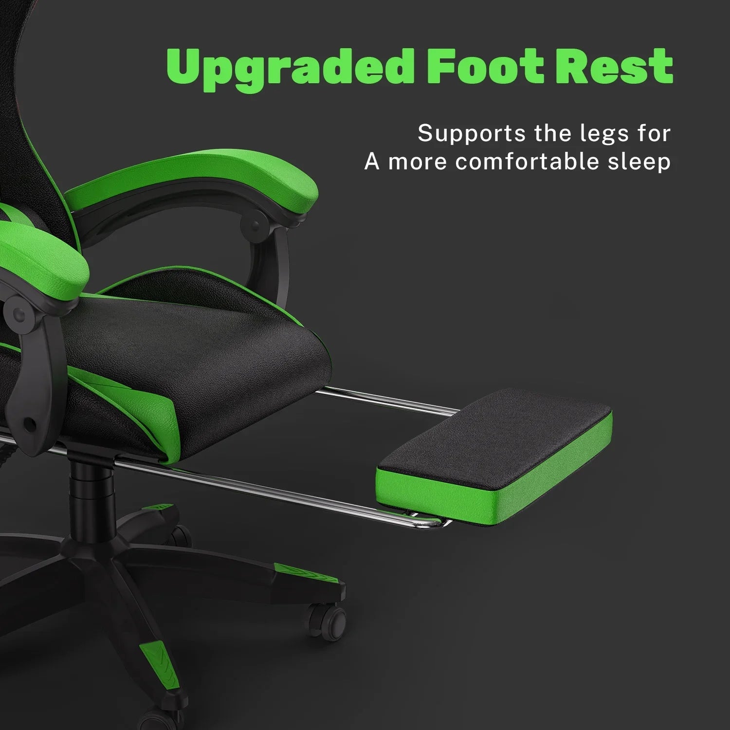 2026 New Bigzzia Gaming Chair Office Chair, Ergonomic Game Chair with Height Adjustable Headrest and Lumbar Support for Adults Teens, Black & White - Image 95