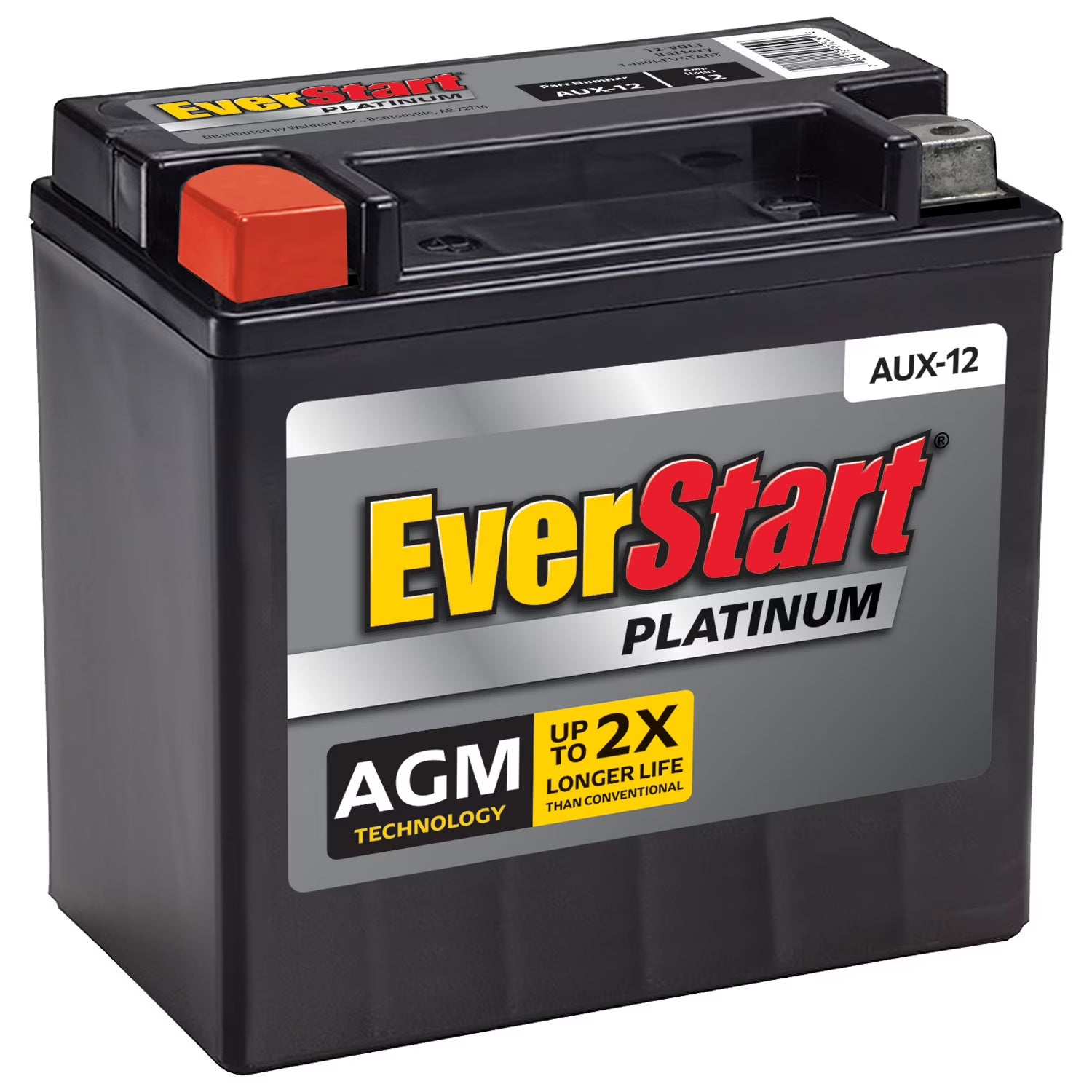 2026 New EverStart Platinum BOXED AGM Battery, Group Size AUX 12 Volt, 180 CCA