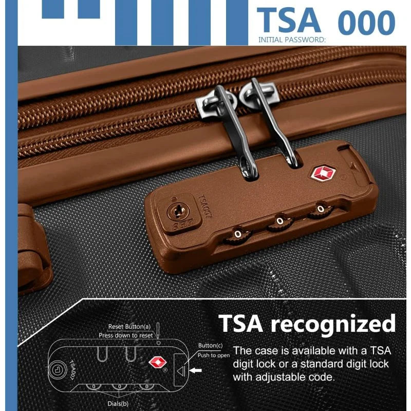 2026 New Luggage Sets 6 Piece with Duffel Bags, Hardside Expandable Suitcases with Spinner Wheels TSA Lock, Cream - Image 13