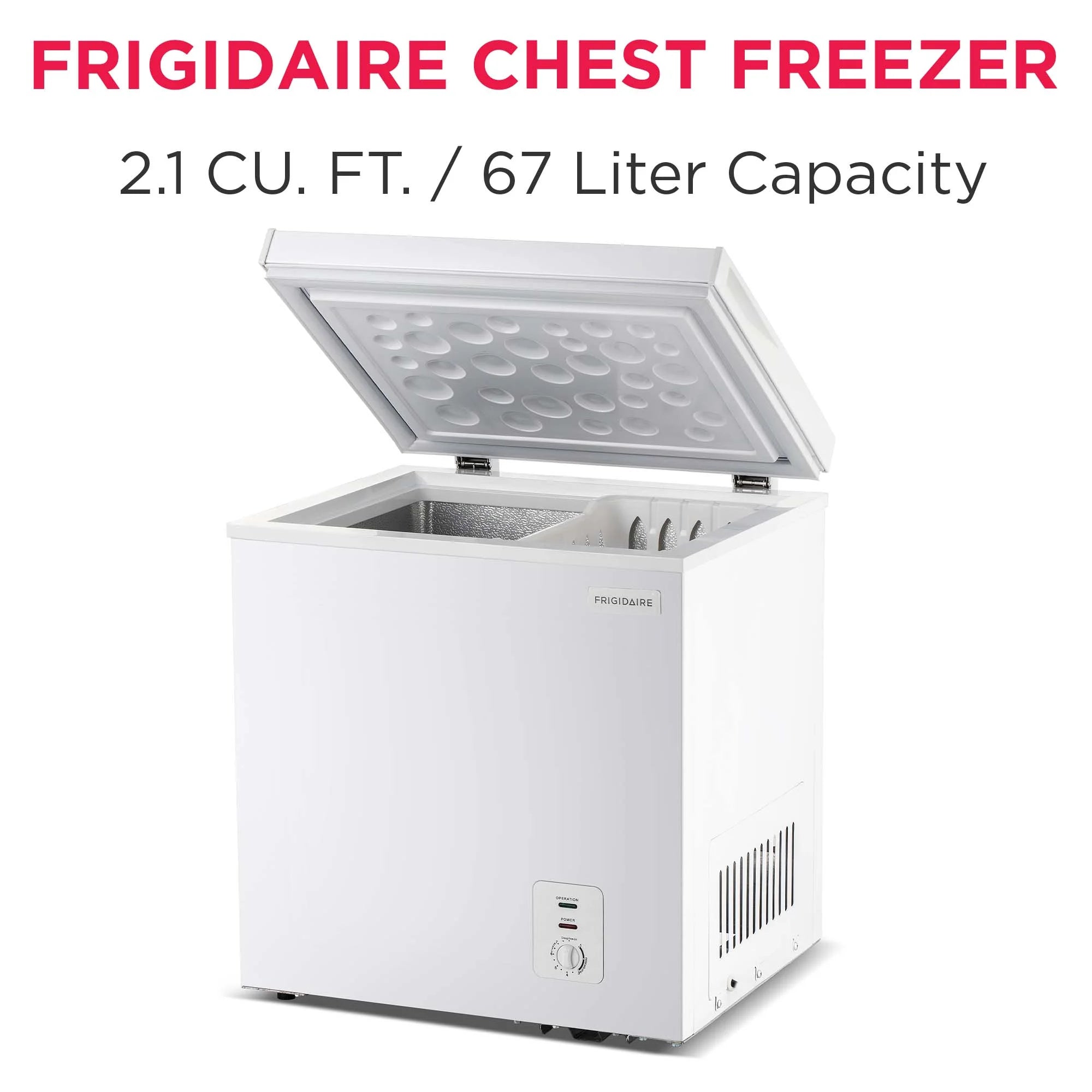 2026 New Frigidaire, 2.1 Cu. Ft. Chest Freezer, White