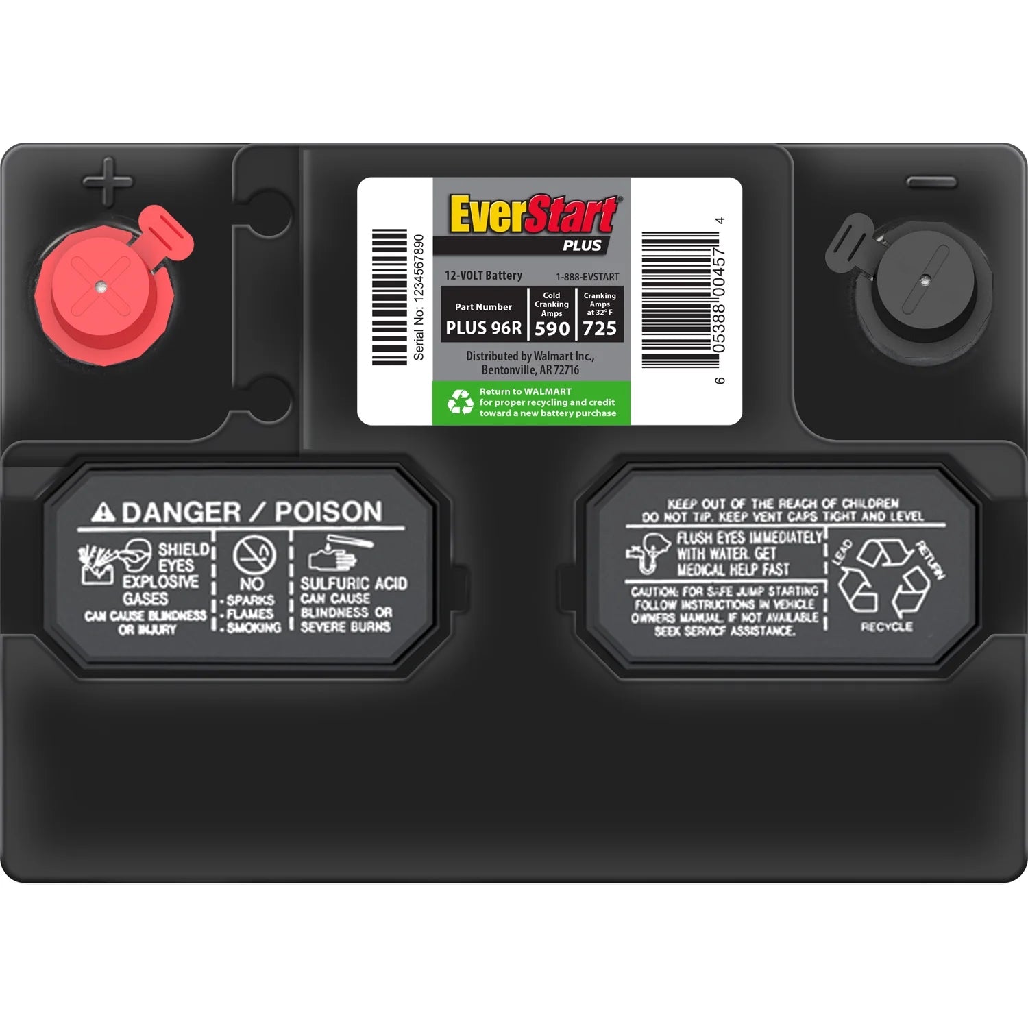 2026 New EverStart Plus Lead Acid Automotive Battery, Group Size 96R 12 Volt, 590 CCA - Image 6