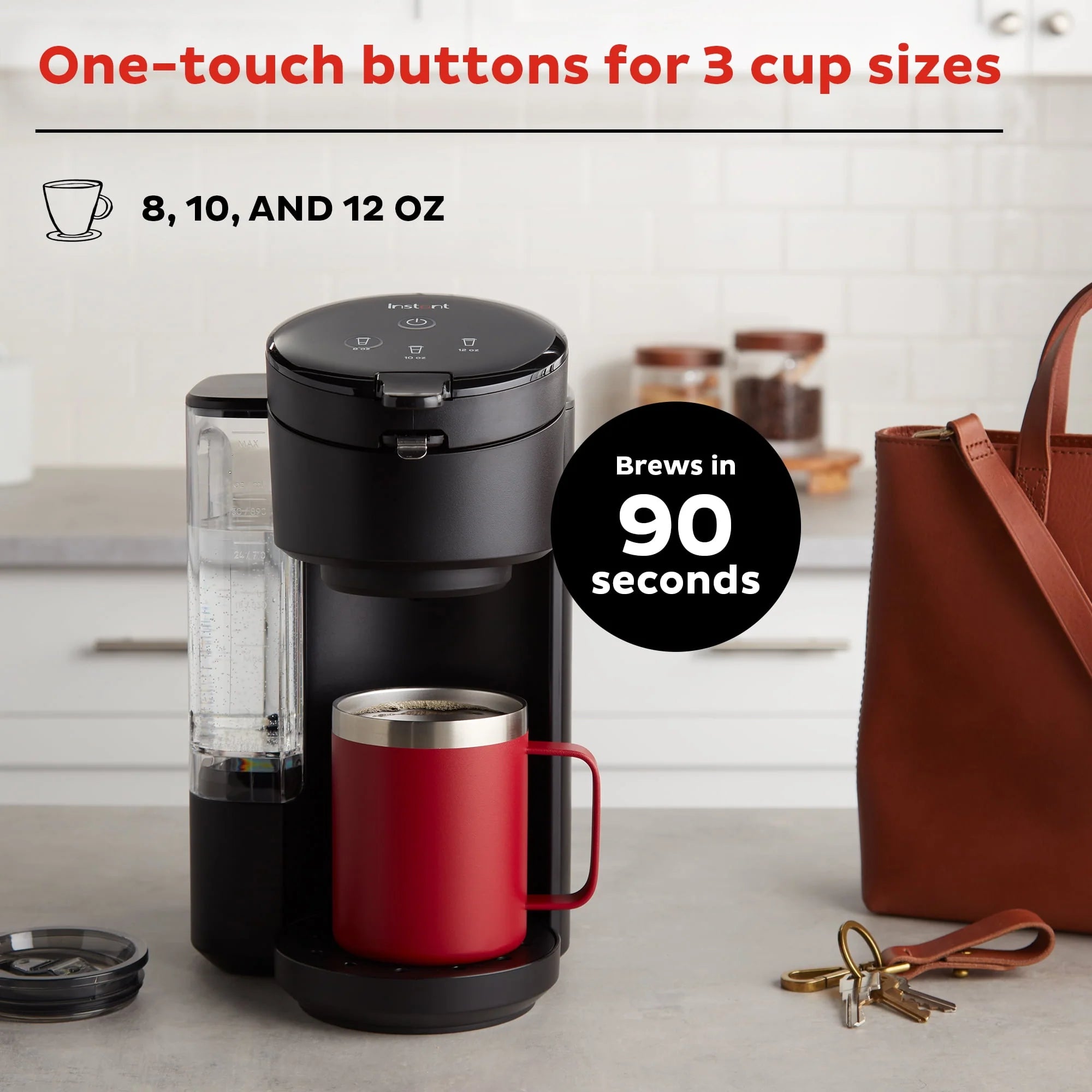 2026 New Instant Solo Café 2-in-1 Single Serve Coffee Maker for K-Cup Pods and Ground Coffee, Black - Image 5