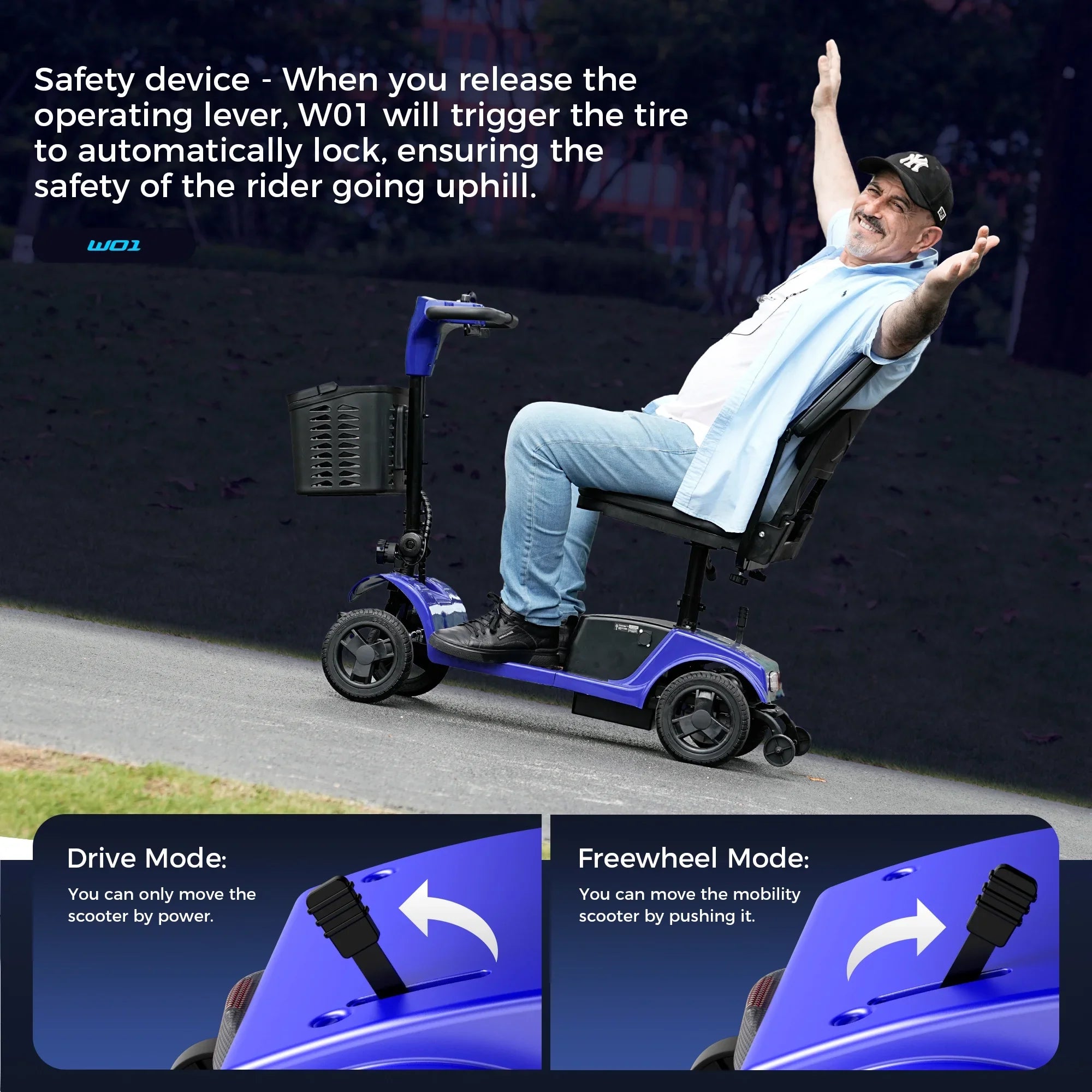 2026 New iScooter 4 Wheel Mobility Scooter for Seniors, Wider Seats & Foldale Electric Wheelchair Device for Travel, Upgraded for Superior Performance, Red - Image 18