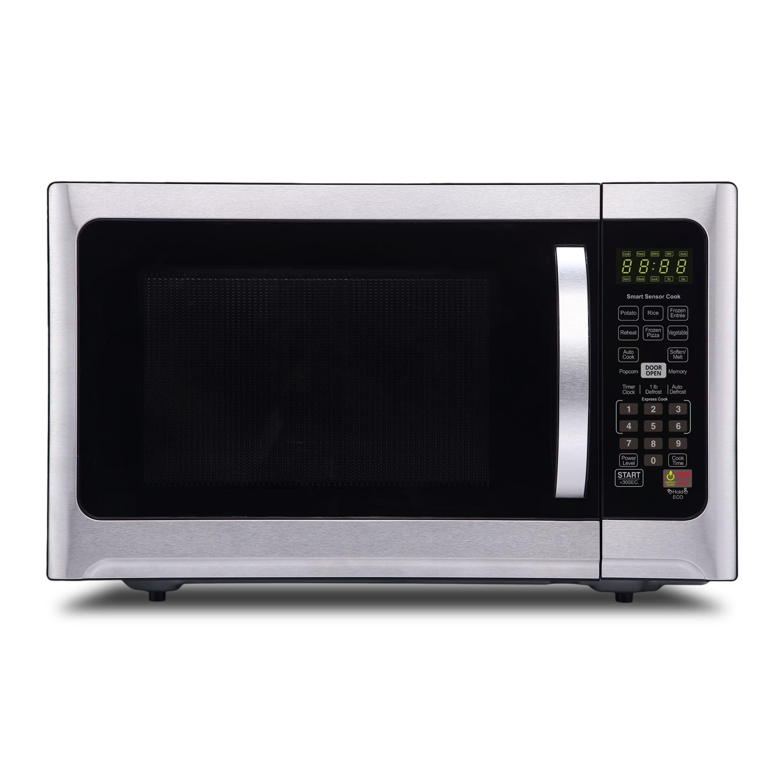 2026 New Farberware Professional 1.2 Cu. Ft. 1000-Watt Microwave Oven with Sensor Cooking, Stainless Steel/Black Body Wrap