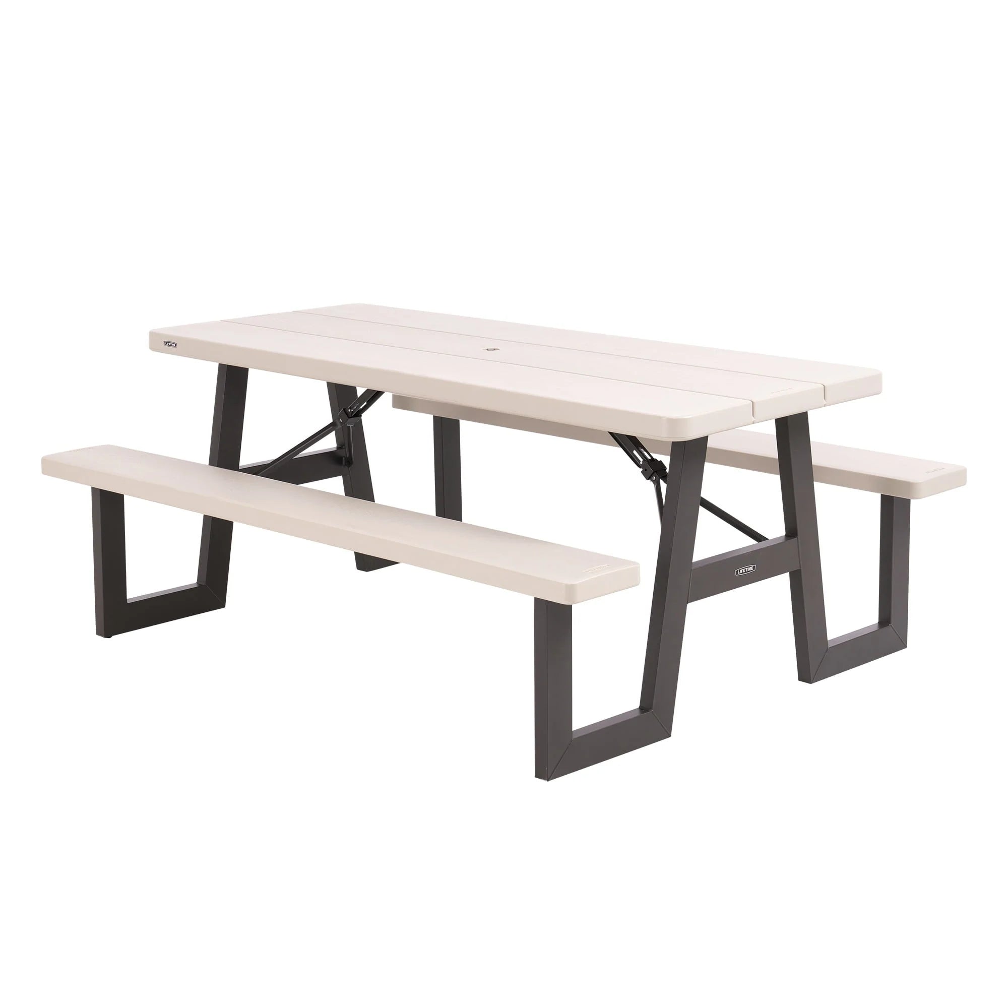 2026 New Lifetime 6-Foot W-Frame Desert Sand - HDPE Folding Picnic Table (60364)