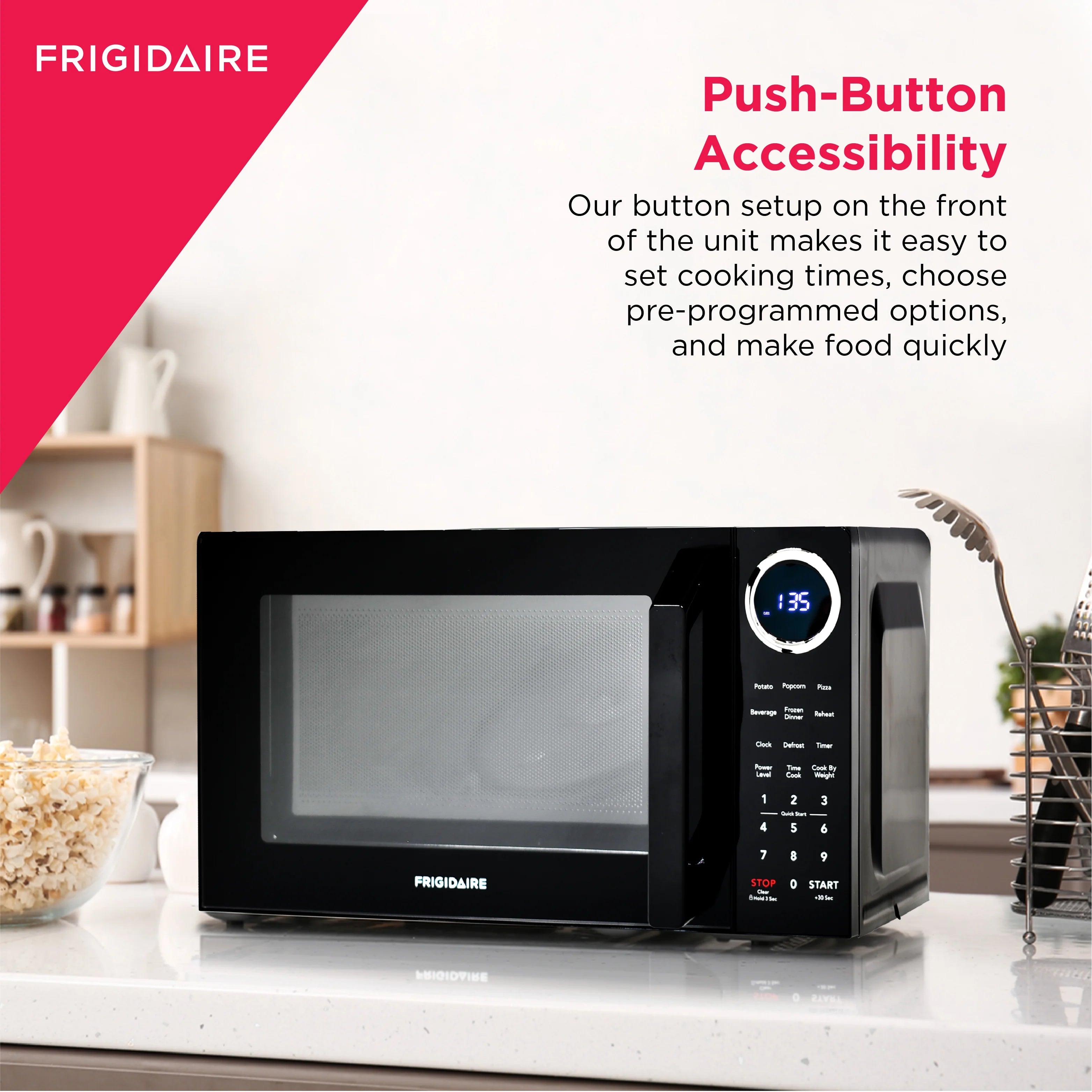 2026 New Frigidaire 0.9 cu ft Countertop Microwave Ovens in Black, EMW953 - Image 5