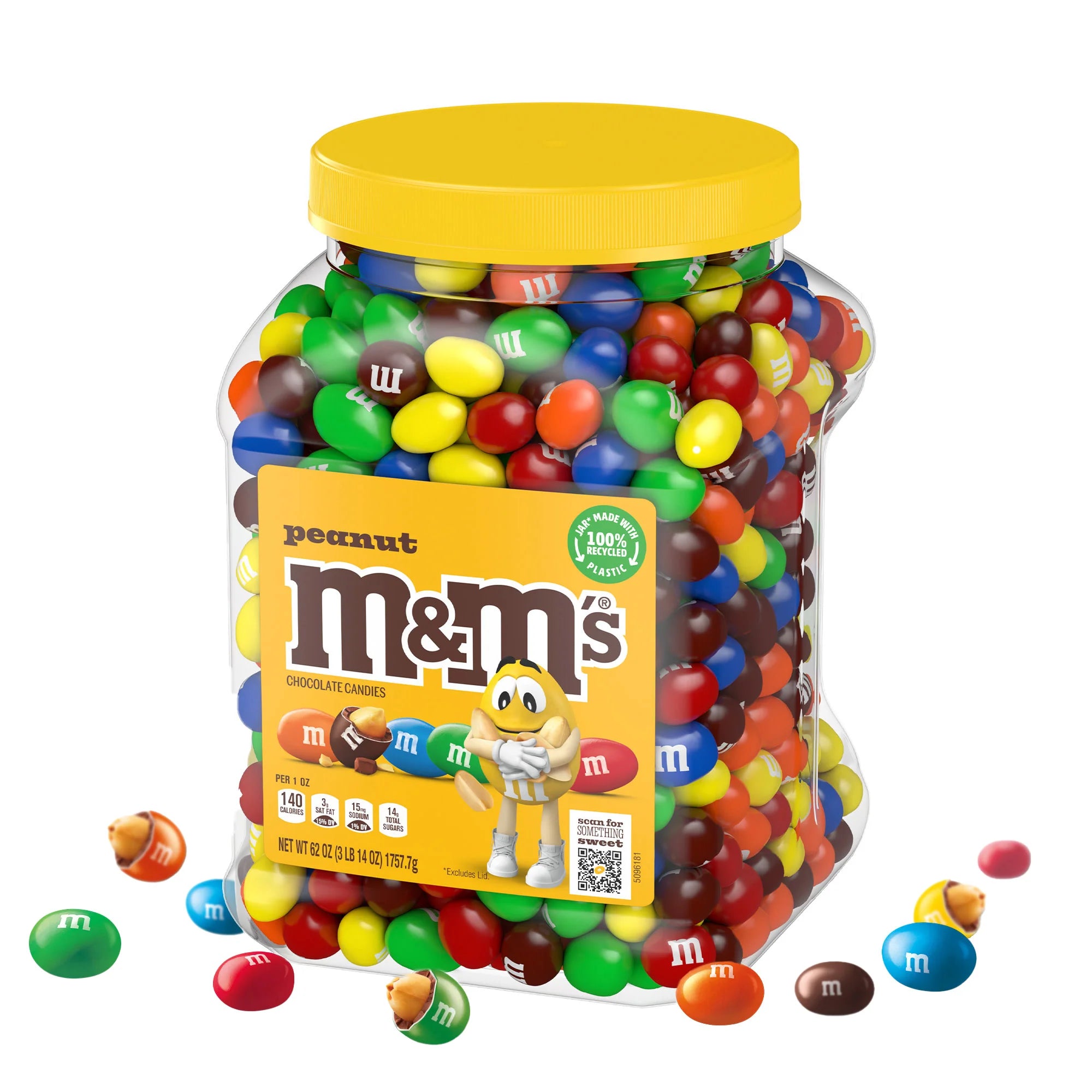 2026 New M&M's Chocolate Candy, Peanut, 62 oz Jar - Image 6