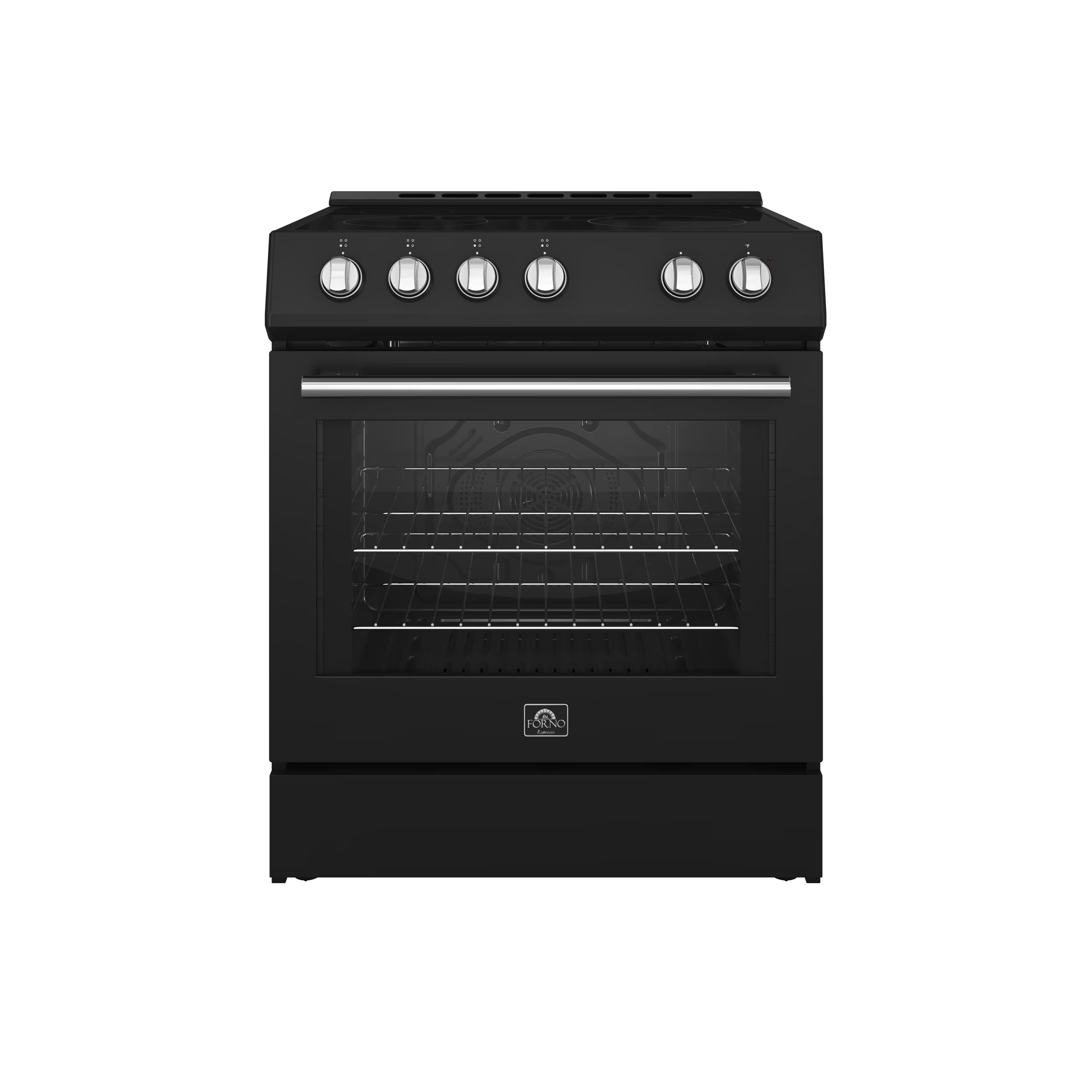 2026 New Forno Leonardo Espresso 30-Inch Black Electric Range, True Convection, Energy Efficient