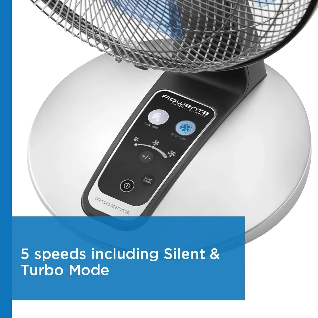 2026 New Rowenta Turbo Silence Standing Floor Fan with Remote, 53 Inch, Portable, 5 Speeds, VU5670 - Image 15
