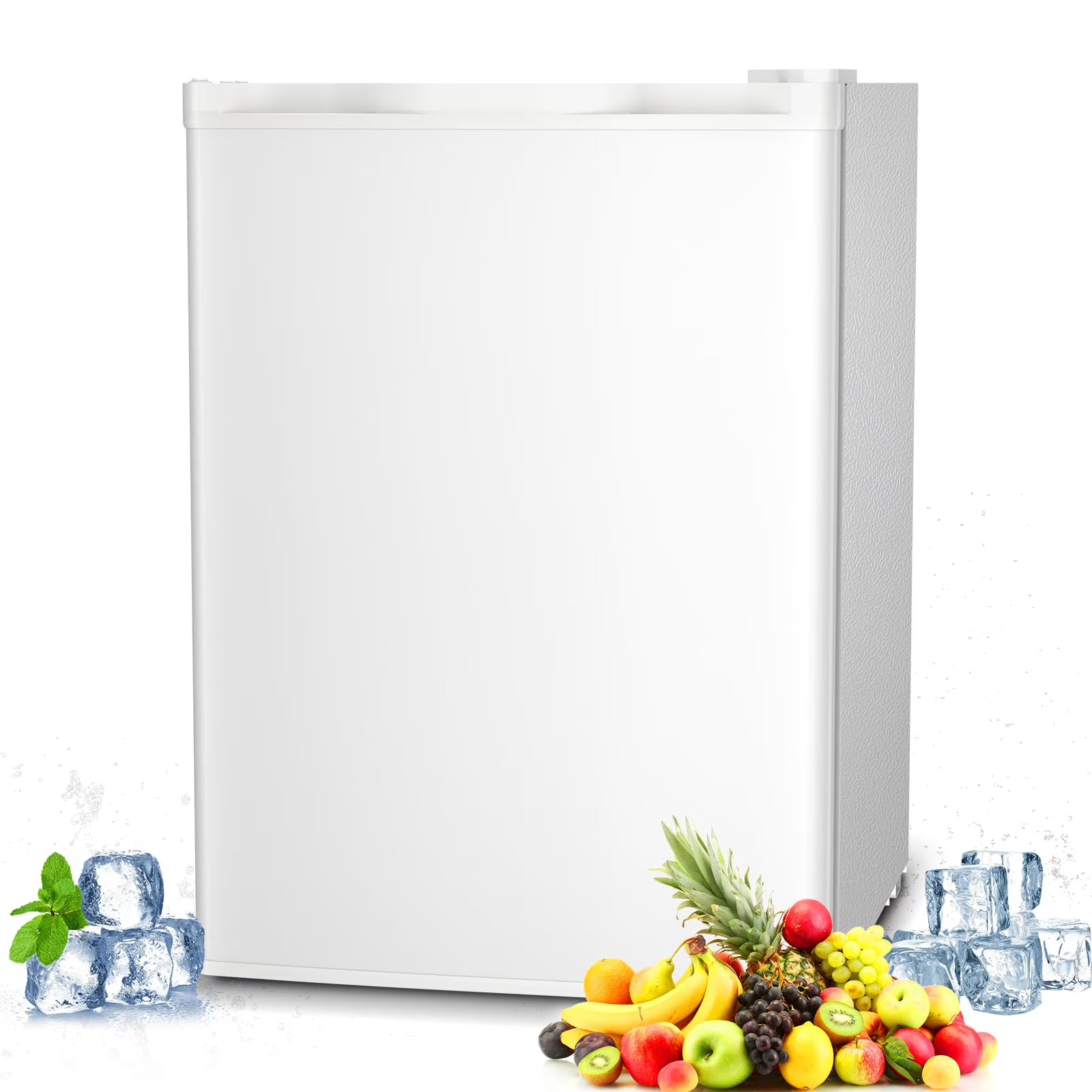 2026 New FREE VILLAGE 3.2 Cu.Ft. Mini Fridge with Freezer, Small Refrigerators with Adjustable Thermostat, Low Noise, Energy Saving, Compact Refrigerators for College Dorm, Office, Bedroom, Apartment, White