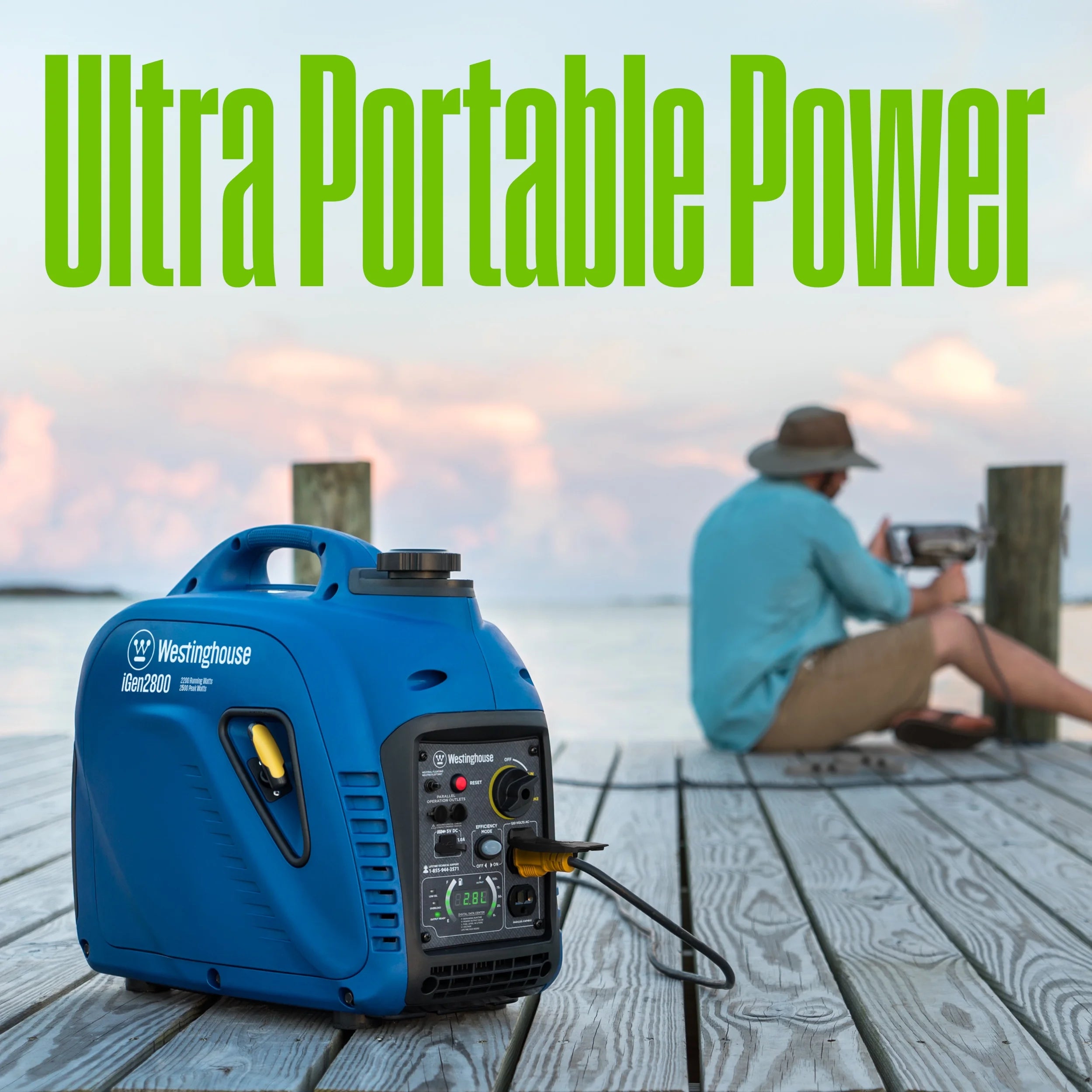 2026 New Westinghouse 2800 Peak Watt Super Quiet & Lightweight Portable Inverter Generator, Gas Powered, Parallel Capable, Long Run Time - Image 5