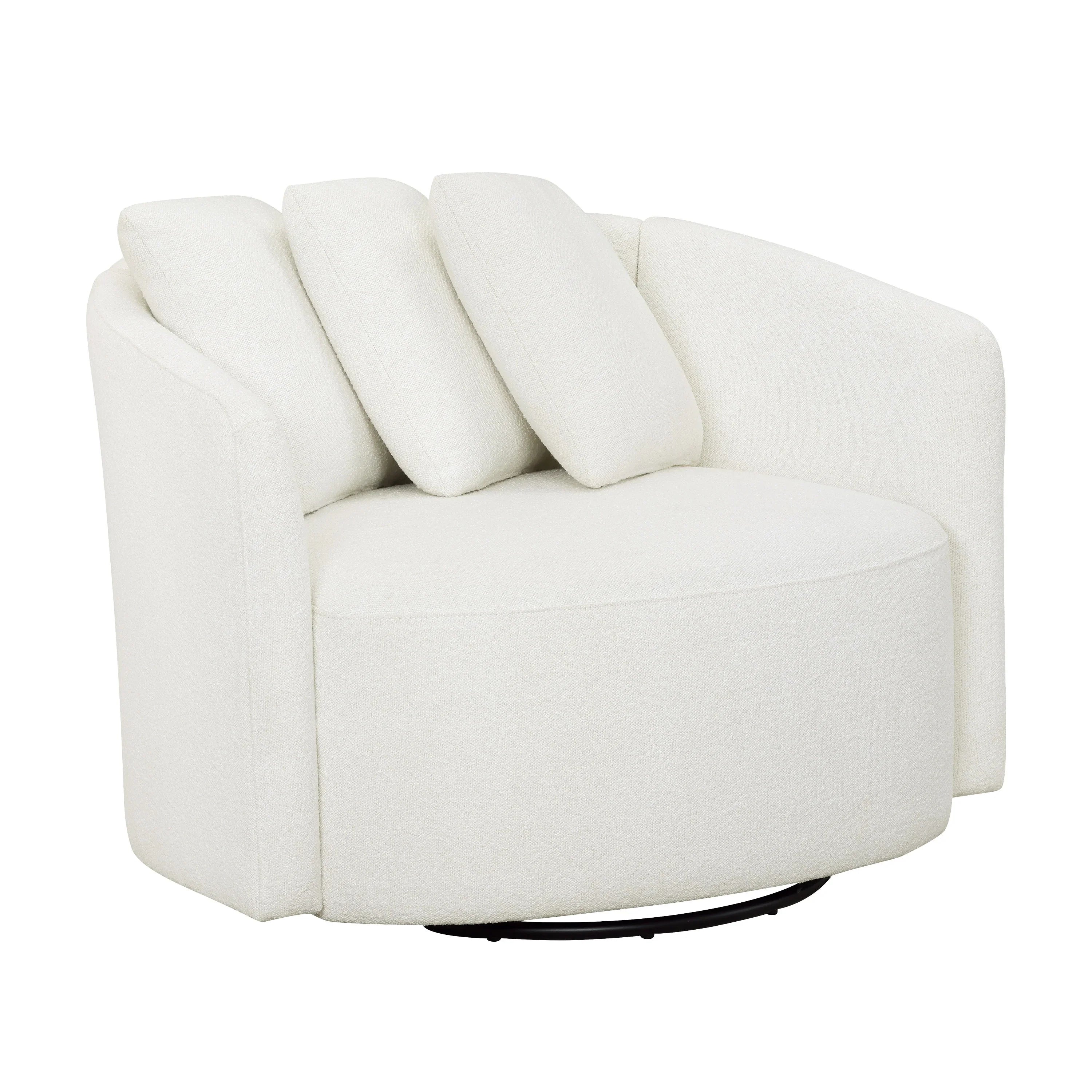 2026 New Beautiful Drew Accent Chair by Drew Barrymore, Cream Boucle - Image 8