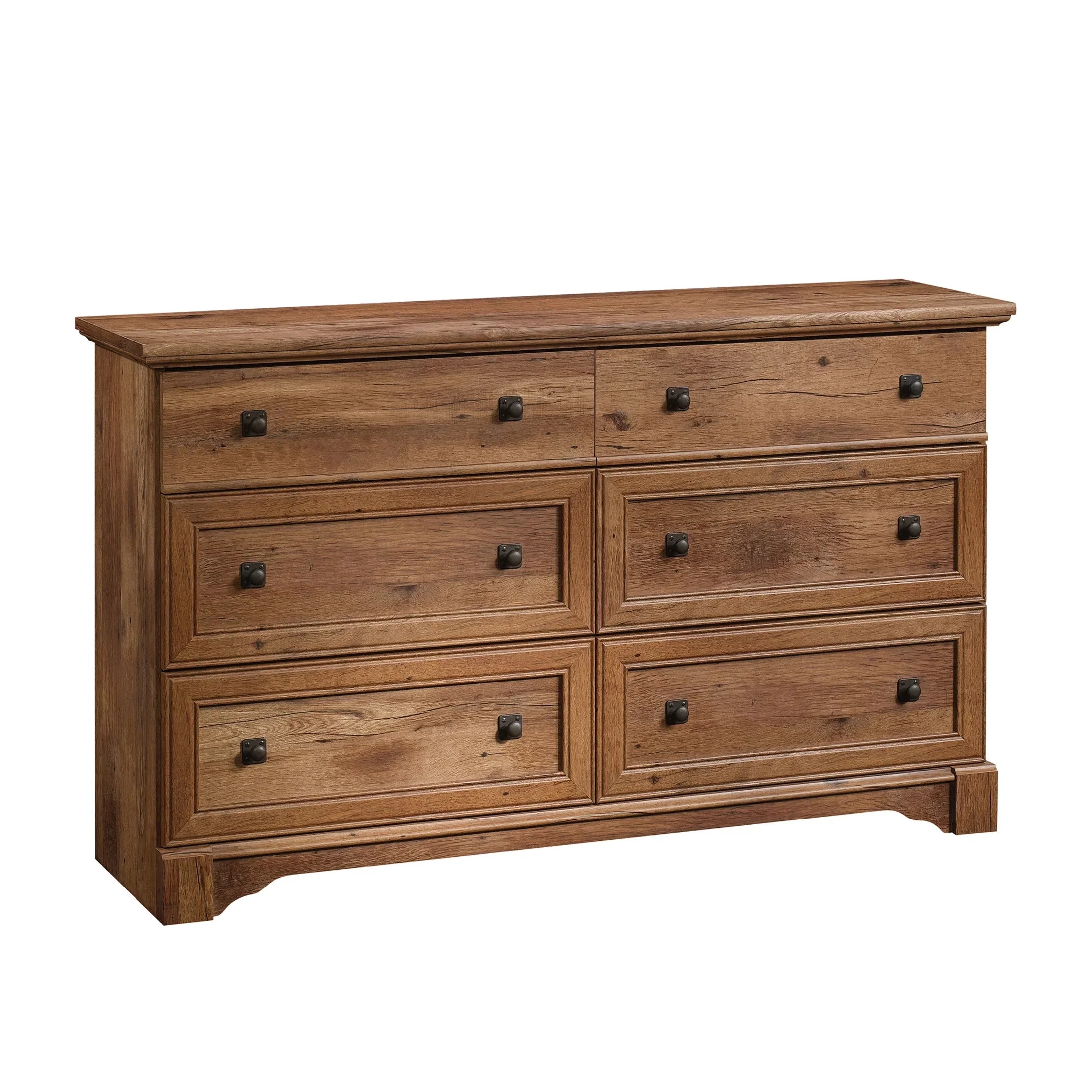 2026 New Sauder Palladia 6-Drawer Bedroom Dresser, Vintage Oak Finish - Image 3