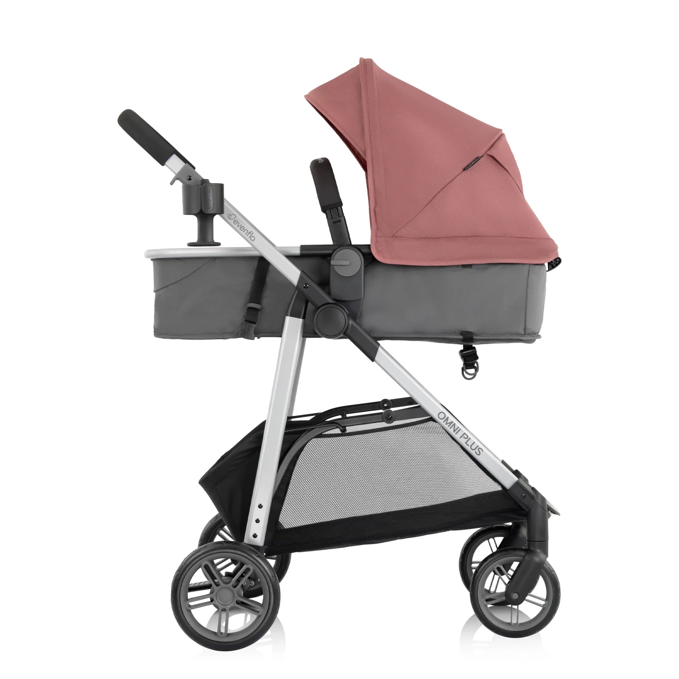 2026 New Evenflo Omni Plus Modular Travel System with LiteMax Sport Infant Car Seat, Mylar Gray, Unisex - Image 80