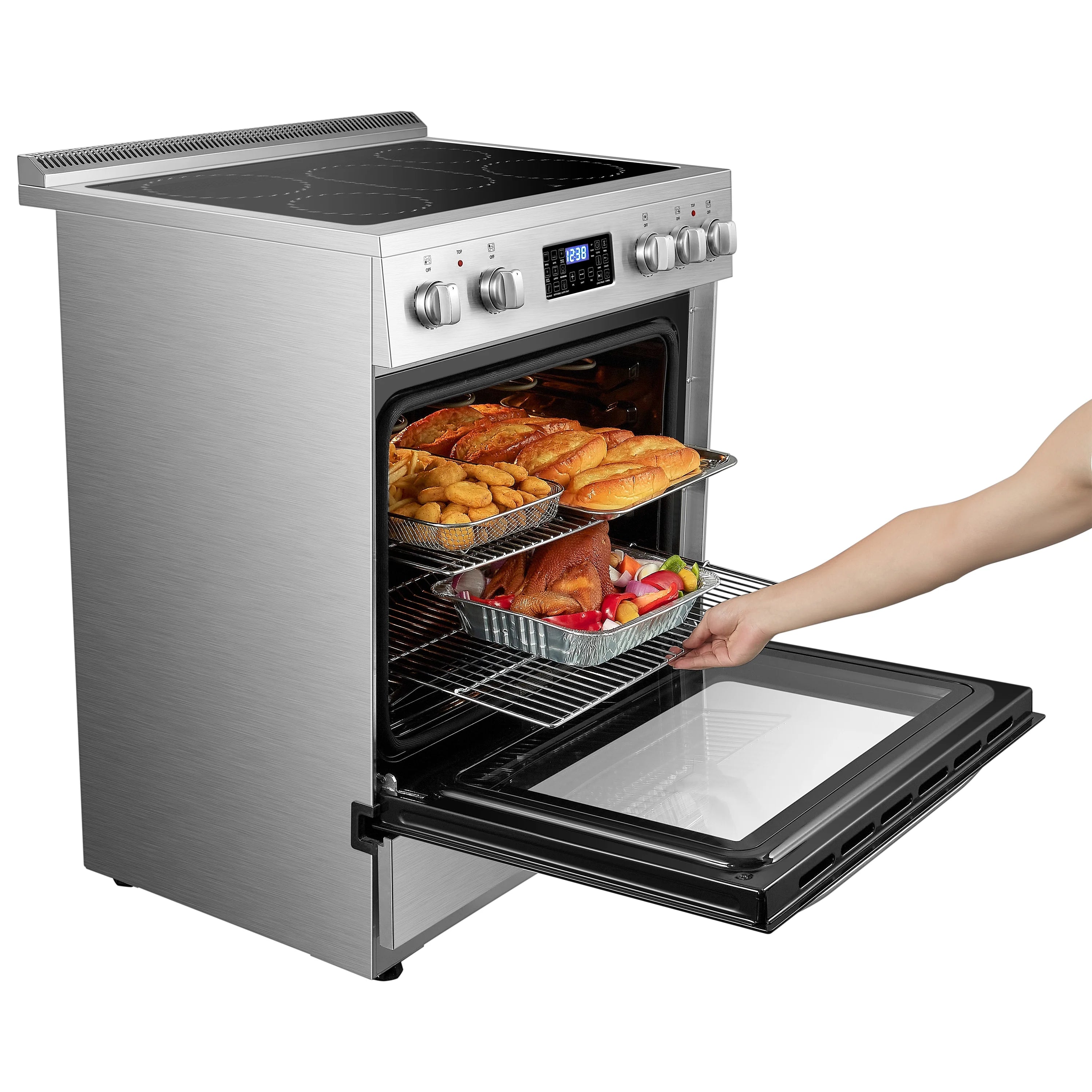 2026 New Lanbo 30 inch 5.9 CU.ft. Freestanding Electric Convection Range with Air Fry and Rotisserie, Electric cord or plug is not included - Image 12