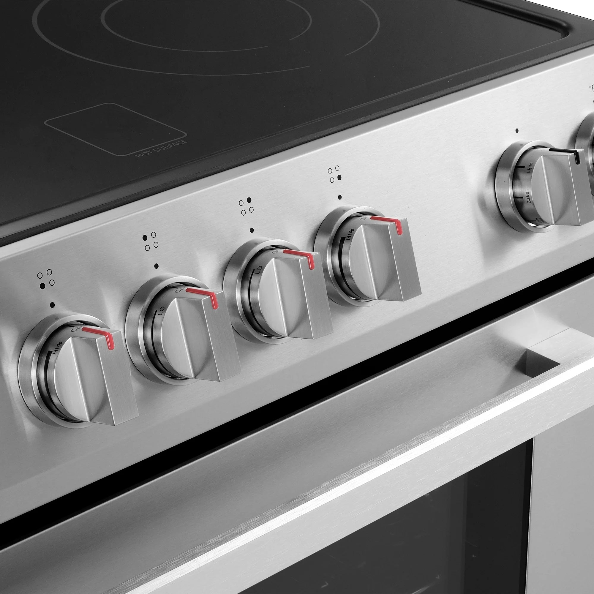 2026 New Cosmo 30 in. Stellar Collection 5.0 cu. ft. Electric Range with 4 Burner Glass Cooktop and Convection Oven in Stainless Steel - Image 9