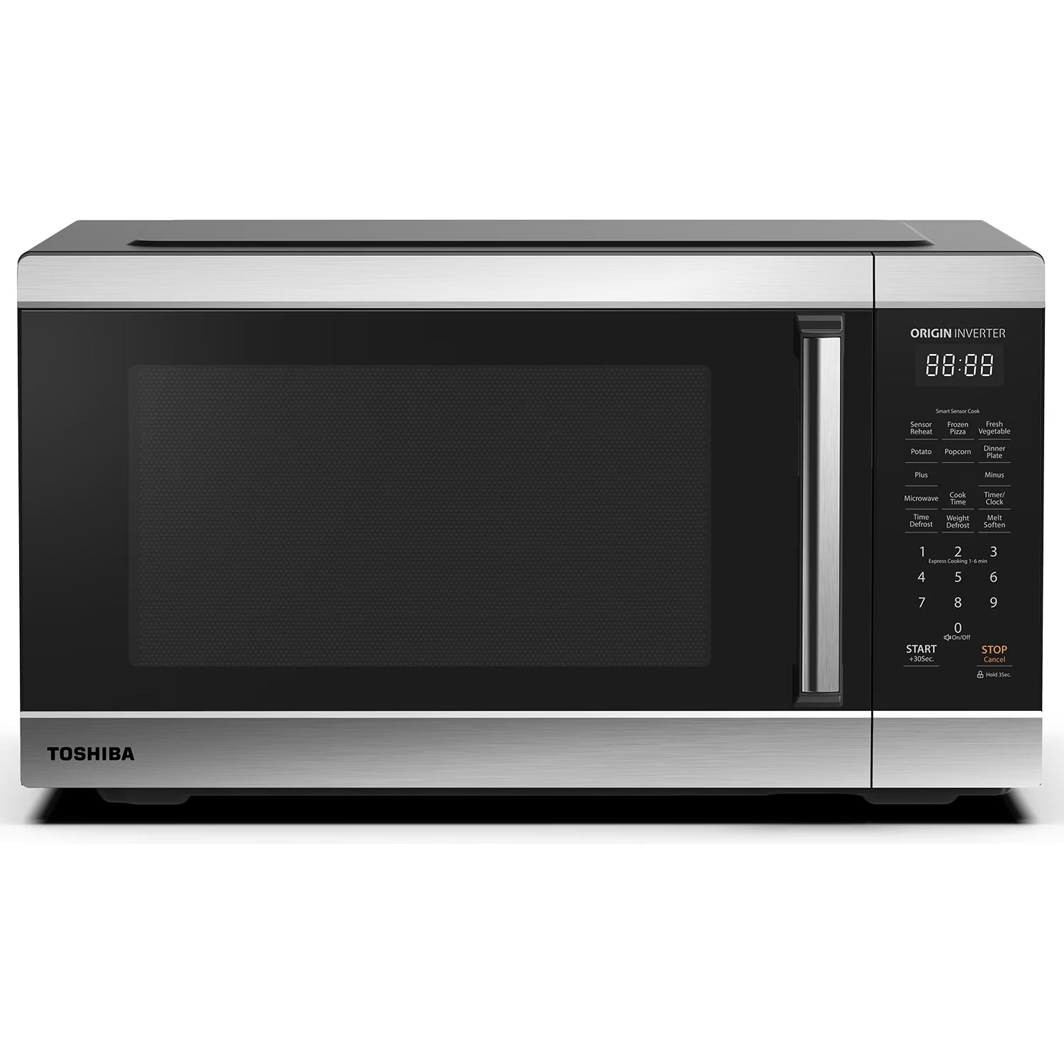 2026 New Toshiba 2.2 cu. ft. Countertop Microwave Oven, 1200 Watts, Stainless Steel