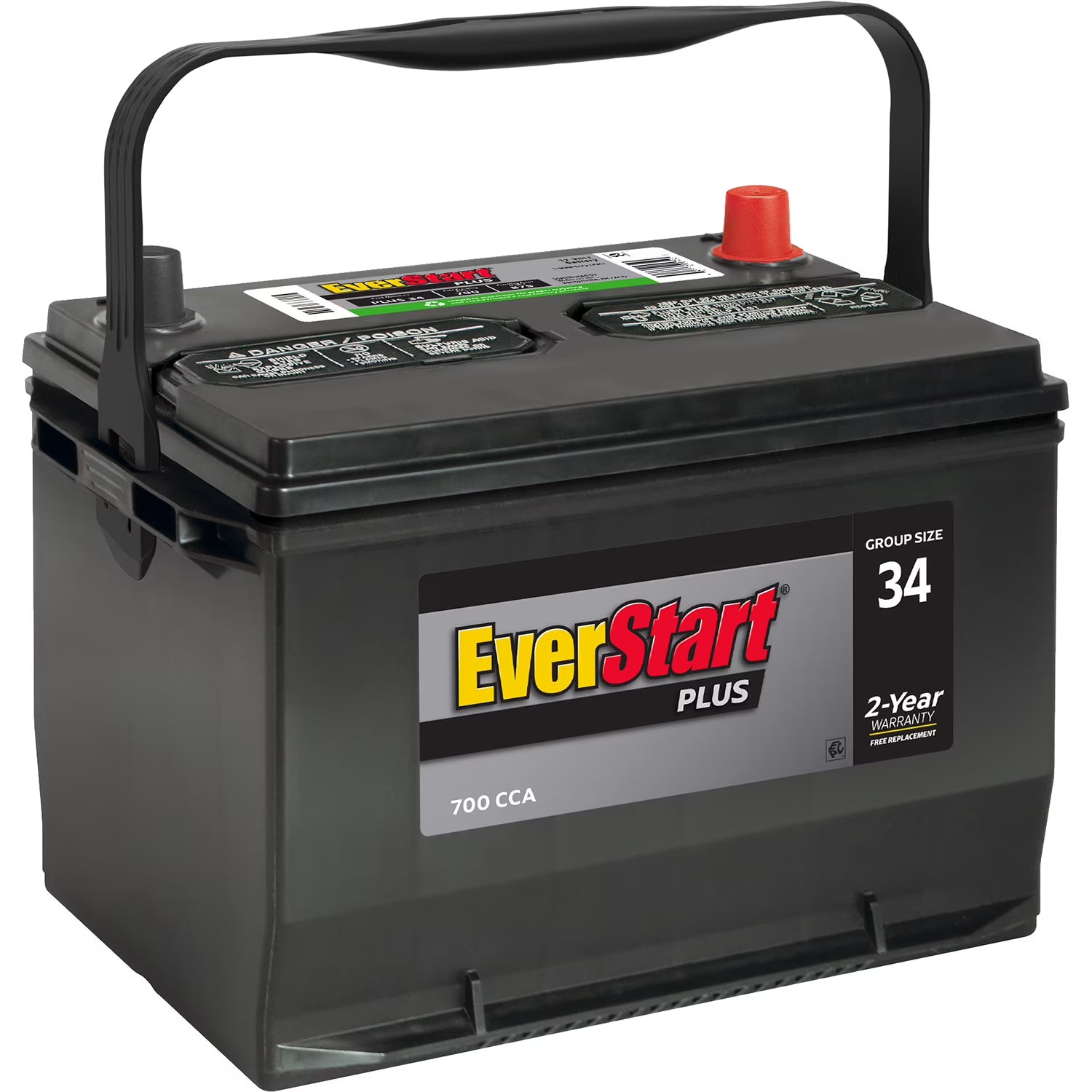 2026 New EverStart Plus Lead Acid Automotive Battery, Group Size 34 12 Volt, 700 CCA 120RC