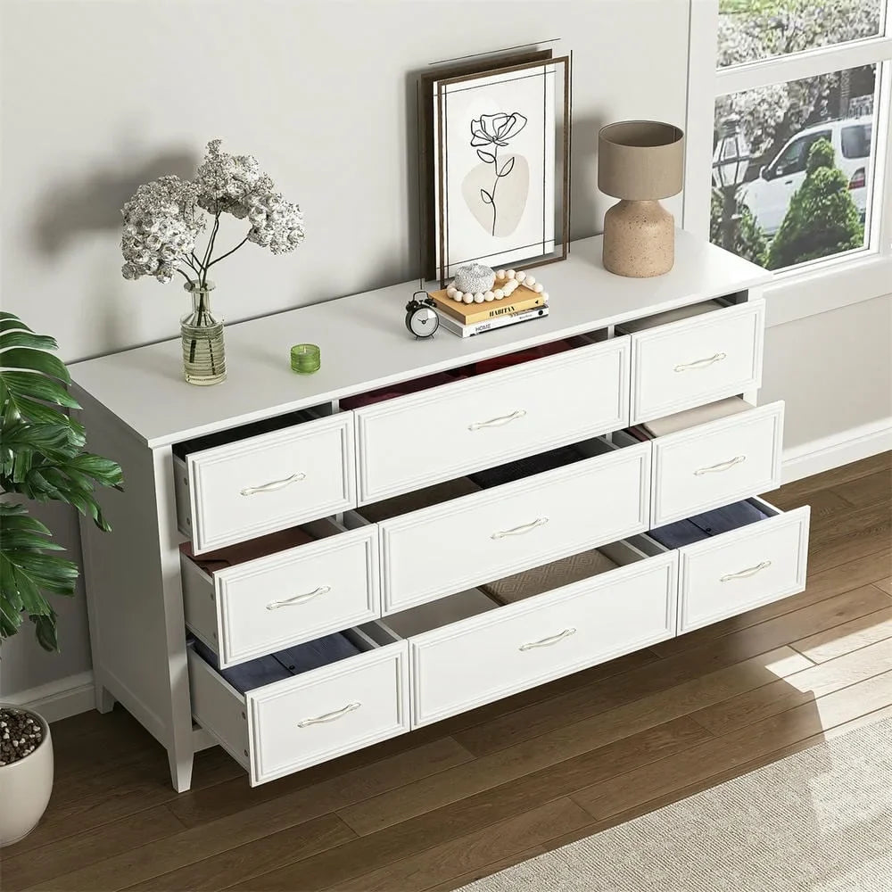 2026 New Kadyn Modern 6 Drawer Dresser Wood Cabinet,Dresser for Bedroom, Kitchen Storage Cabinet with Drawers, Chest of Drawers(Black) - Image 77