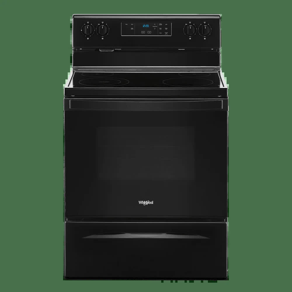 2026 New Whirlpool 30 in. 5.3 cu. ft. 4-Burner Electric Range in Black with Storage Drawer