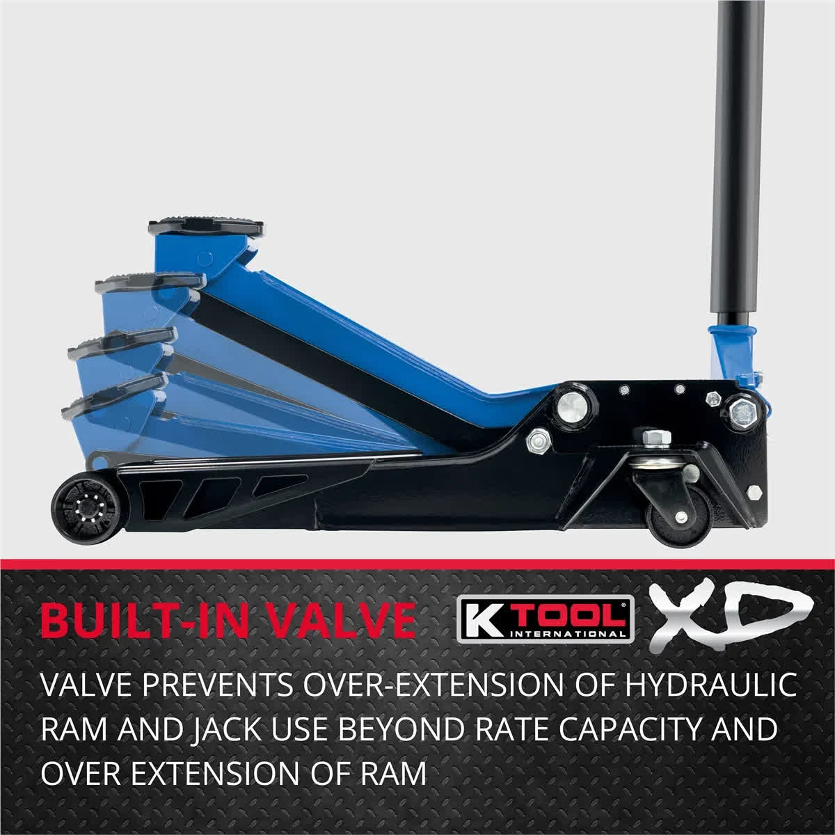2026 New K-Tool INT022 3.5 Ton Low Profile Service Jack; Dual Pump Piston - Image 5