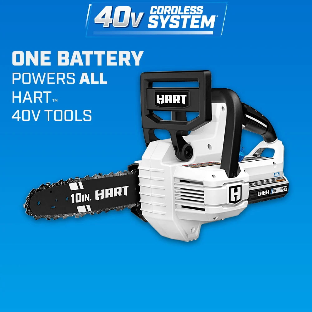 2026 New HART 40-Volt 10-Inch Battery-Powered Chainsaw Kit, (1) 2.5 Ah Lithium-Ion Battery - Image 6