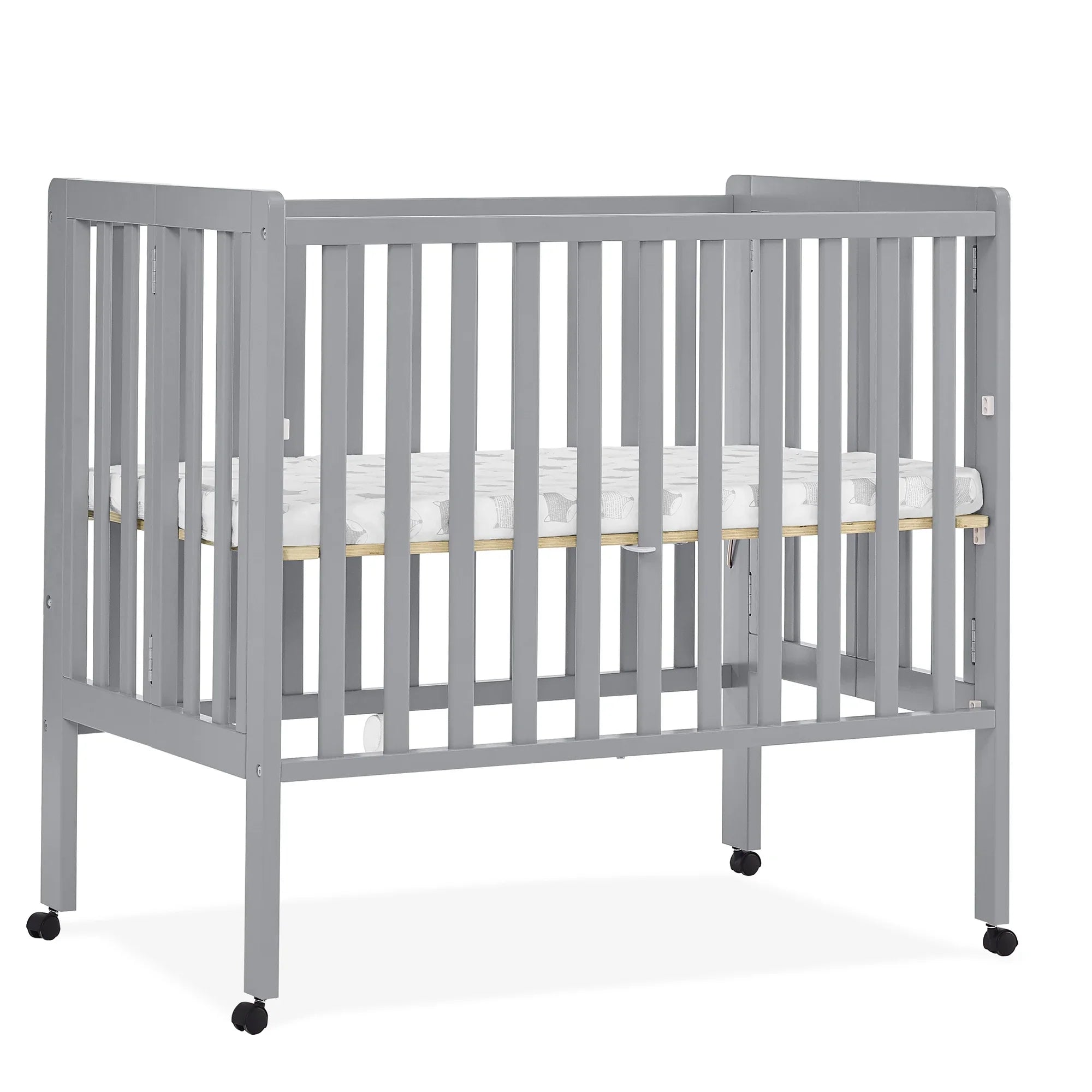 2026 New Delta Children Lee Portable Folding Mini Crib with 1.5-Inch Mattress - Greenguard Gold Certified, Bianca White - Image 28