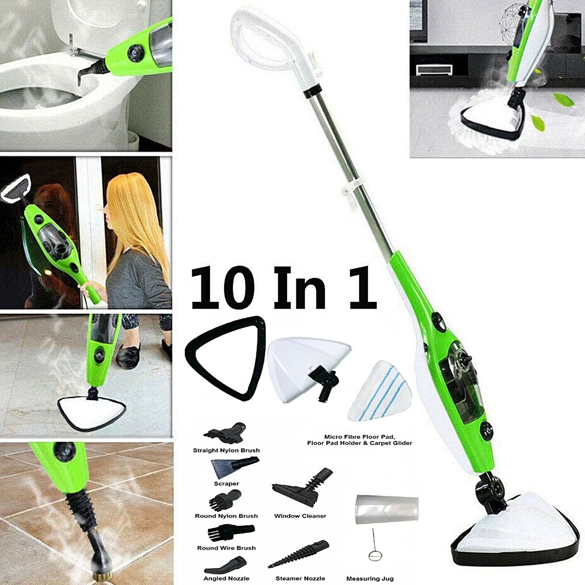 2026 New All-in-One 10-in-1 Steam Cleaner for Hardwood Floors, Tiles, Carpets, and Windows