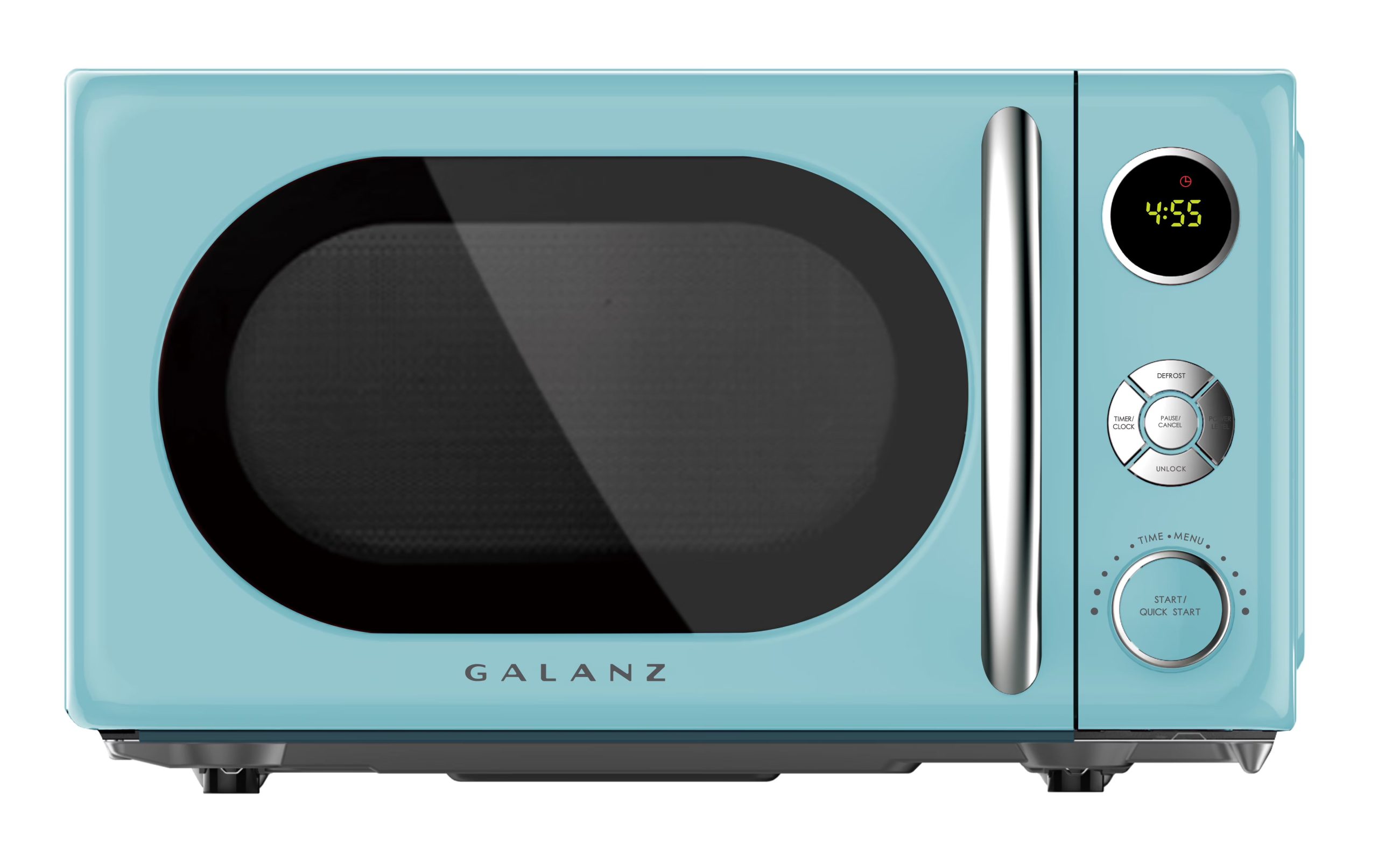 2026 New Galanz 0.7 Cu ft Retro Countertop Microwave Oven, 700 Watts, Blue, New