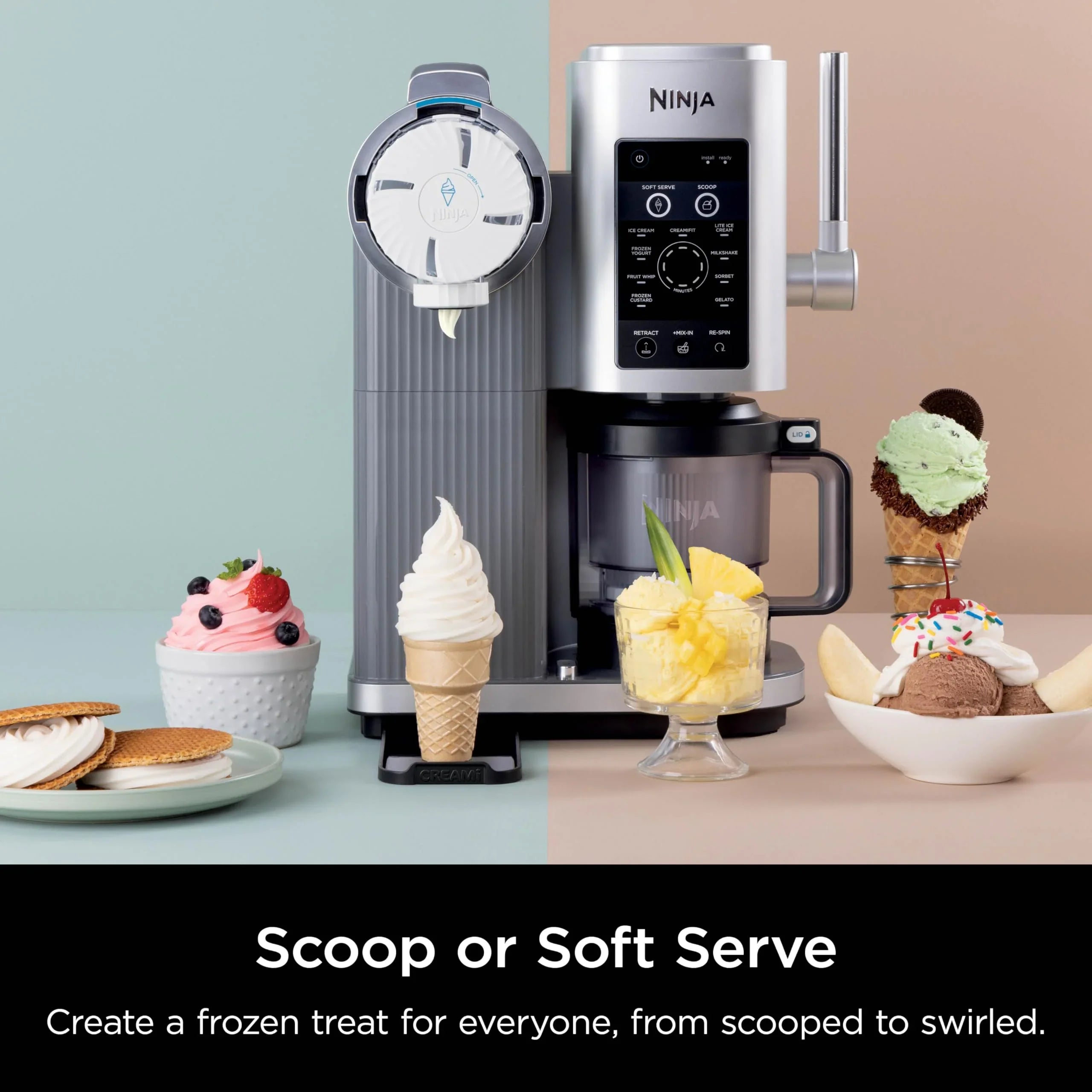 2026 New Open Box Ninja Swirl-Creami Soft-Serve Maker - SILVER ONE SIZE - Image 7