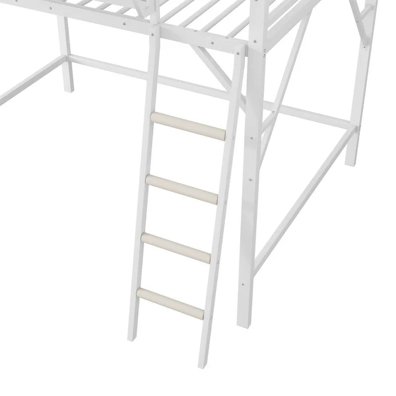 2026 New Duxelifin Queen Size Metal Loft Bed Frame, Heavy Duty Steel High Loft Bed with Storage Shelves & Ladder, Space-Saving Loft Bed for Apartments, Adults, Teens & Juniors (Black) - Image 13