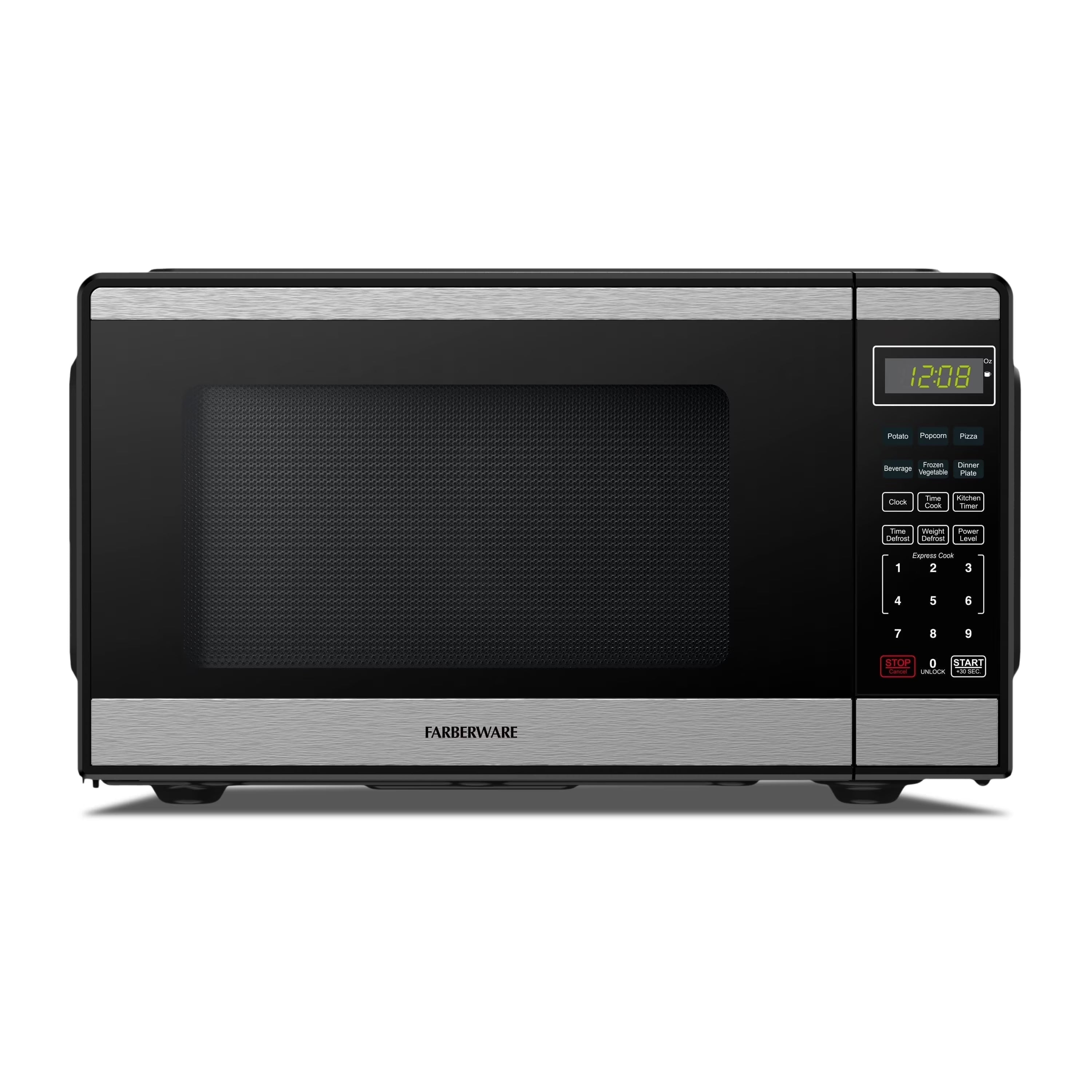 2026 New Farberware Countertop Microwave Ov 1100 Watts, 2.2 cu ft - Smart Sensor With LED Lighting and Child Lock - Perfect for Apartments and Dorms - Easy Clean Black Interior, Stainless Steel - Image 16