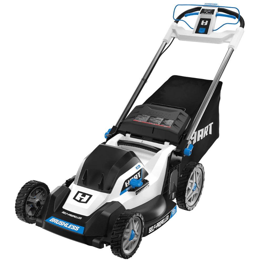 2026 New HART 40-Volt 20-inch Self-Propelled Battery-Powered Brushless Mower Kit, (1) 6.0Ah Lithium-Ion Battery
