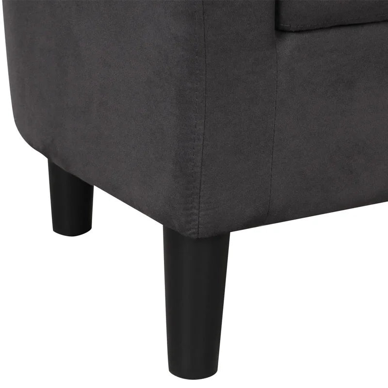 2026 New Bonzy Home Velvet Accent Chair with Ottoman for Living Room,Beige - Image 16