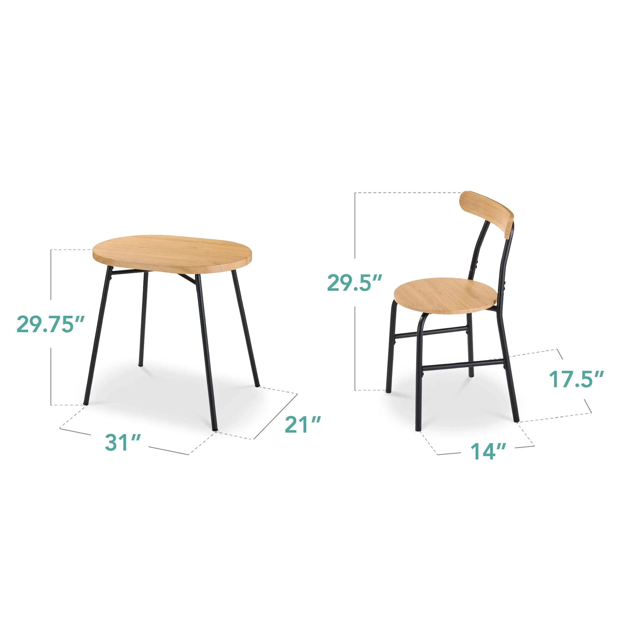 2026 New Best Choice Products 3-Piece Modern Oval Dining Table Set, Small Kitchen Dinette w/ 2 Chairs - Black/Black - Image 29