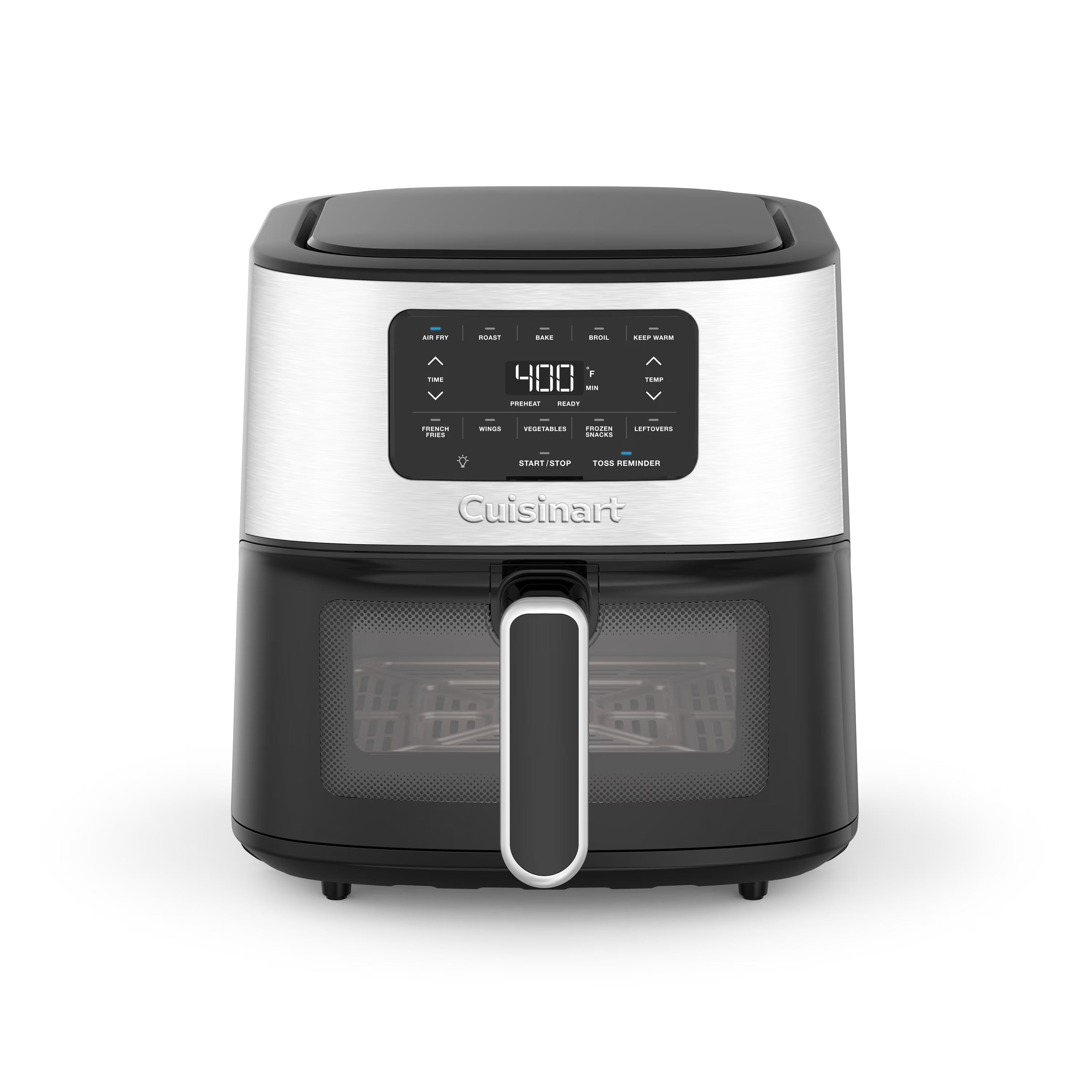 2026 New Open Box Cuisinart Air Fryer Oven - 6-Quart Basket Stainless Steel Air Fryer - Dishwasher-Safe Parts with 5 Presets - Roast, Bake, Broil, Air Fry and Keep Warm - Quick and Easy Meals - AIR-200