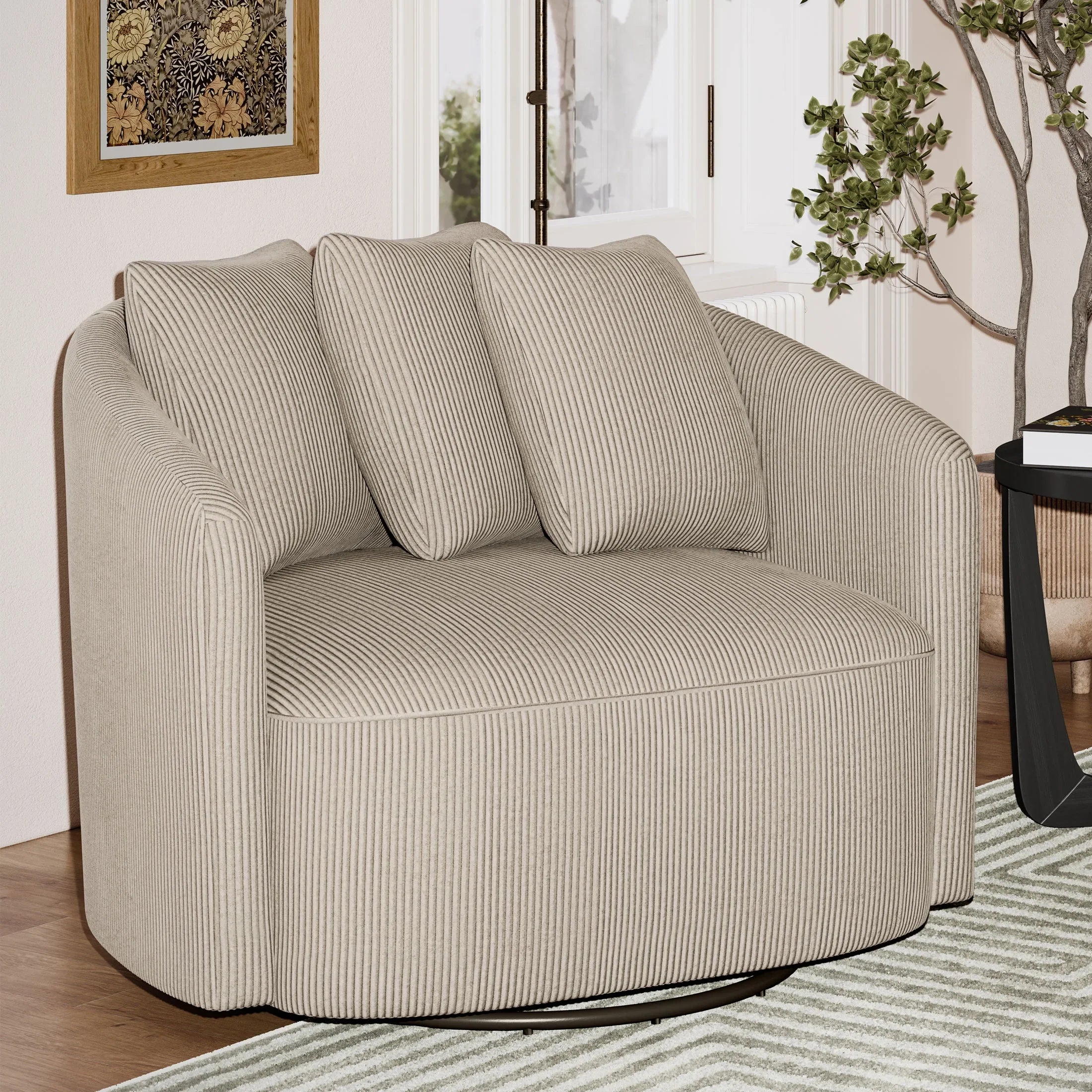 2026 New Beautiful Drew Accent Chair by Drew Barrymore, Cream Boucle - Image 54