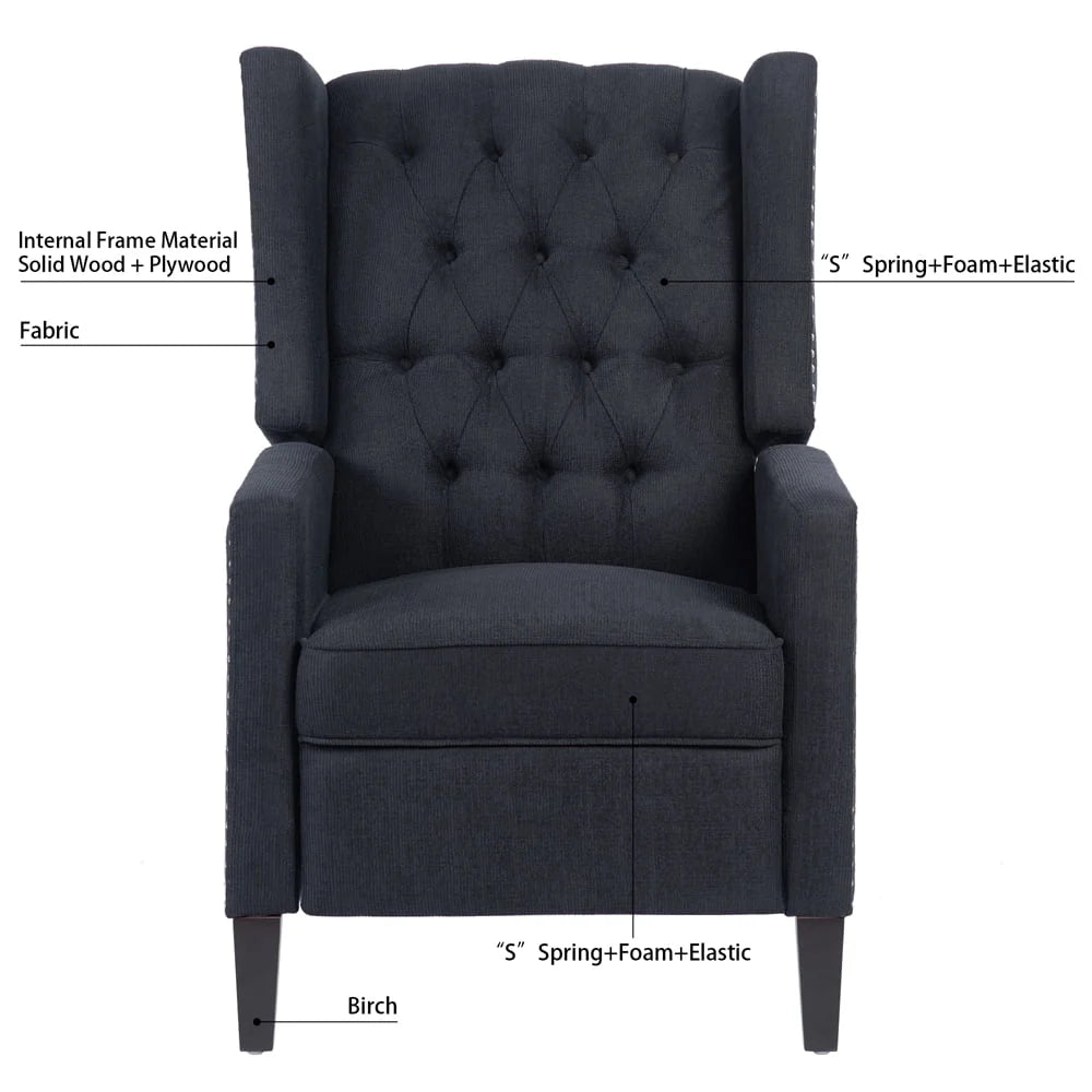 2026 New Triple Tree Modern Fabric Foam Wood Solid Print Nailhead Trim Accent Chair, Beige - Image 15