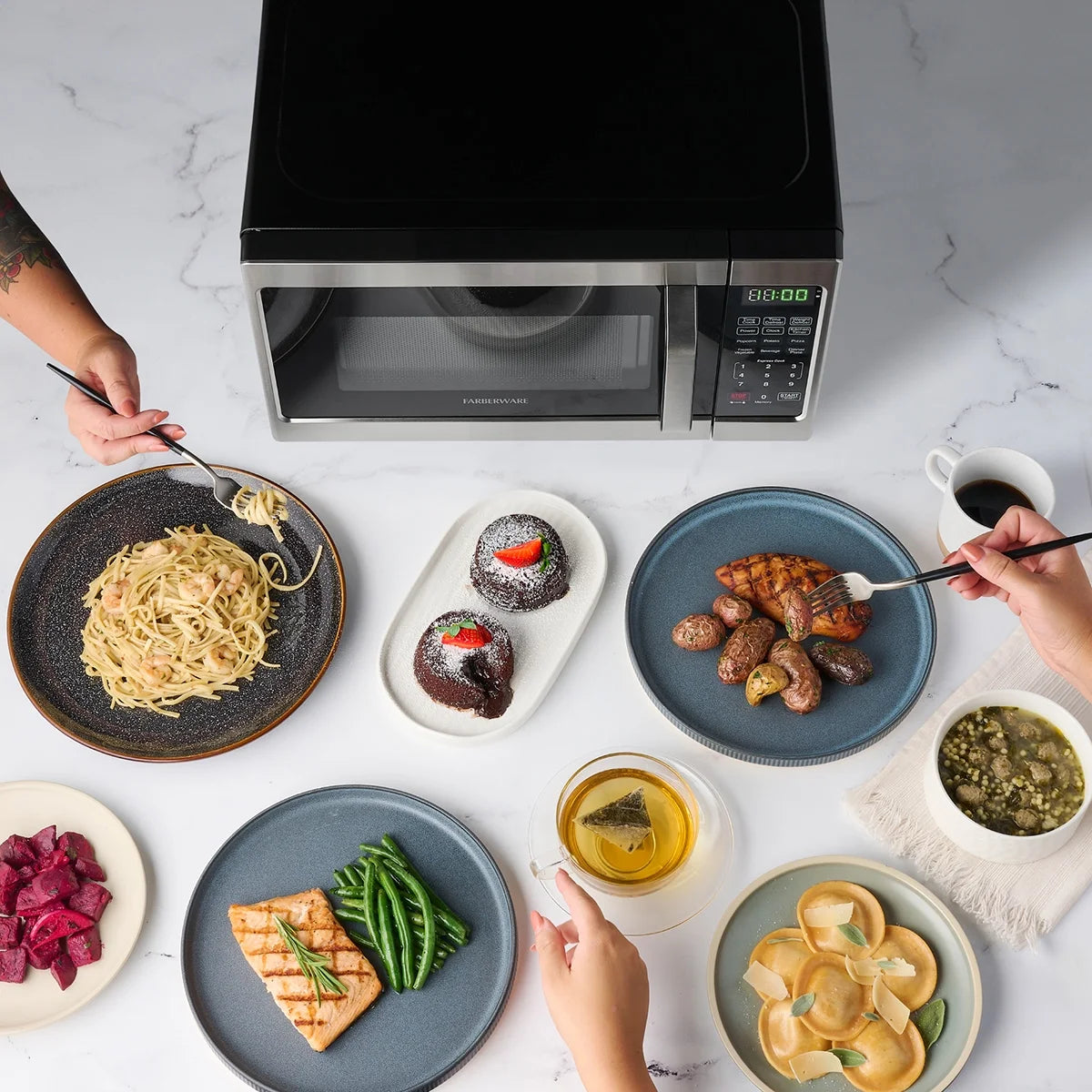 2026 New Farberware 1.1 Cu. Ft. 1000-Watt Compact Microwave Oven, Black - Image 18