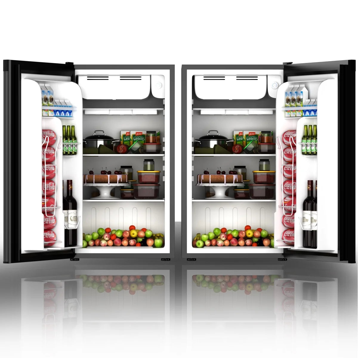 2026 New Costway 3.2 Cu.Ft. Compact Refrigerator Mini Dorm Small Fridge Freezer Reversible Door - Image 3