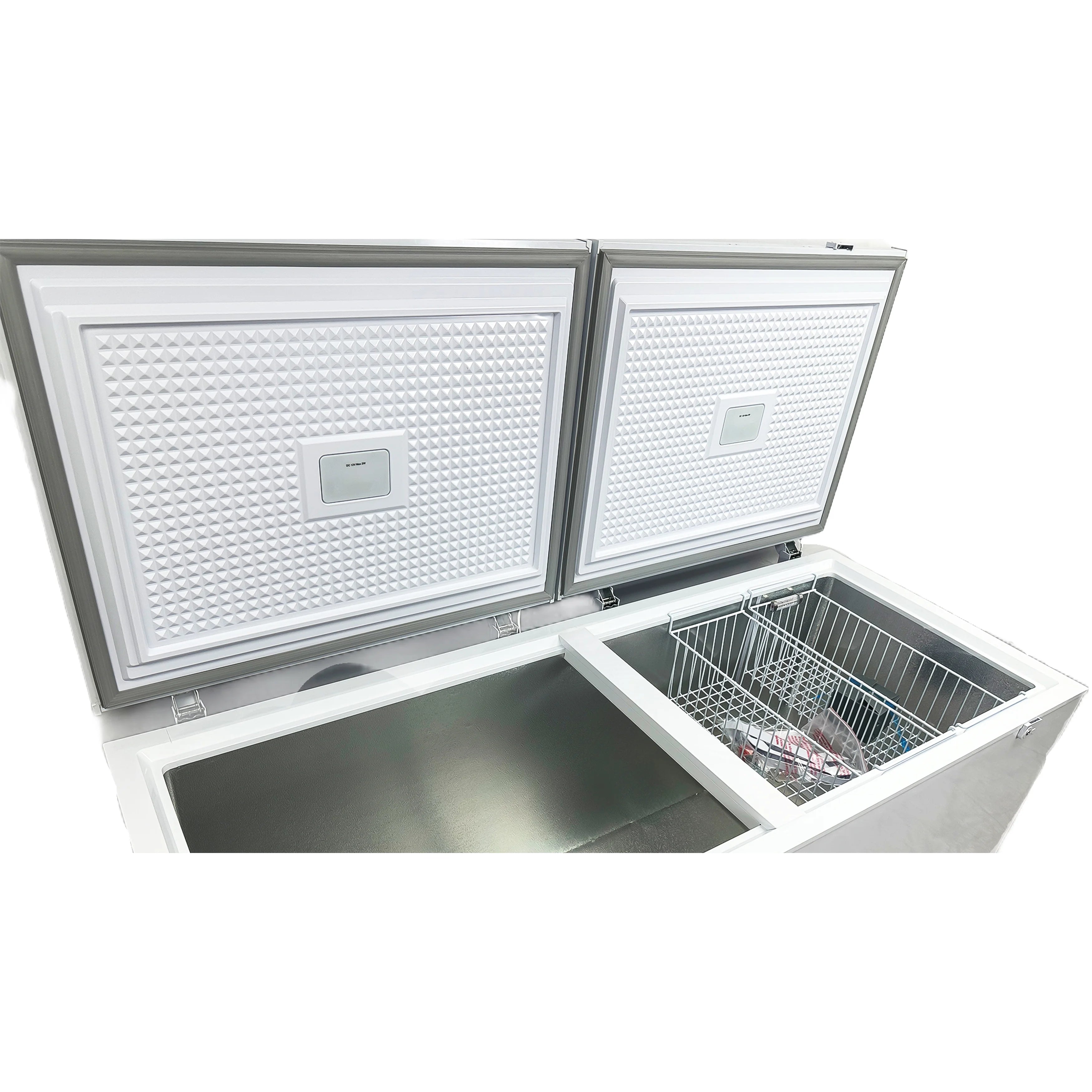 2026 New NSF 79 in. Solid Door Commercial Chest Freezer 30 Cu. Ft. Two Door Chest Freezer White - Image 5