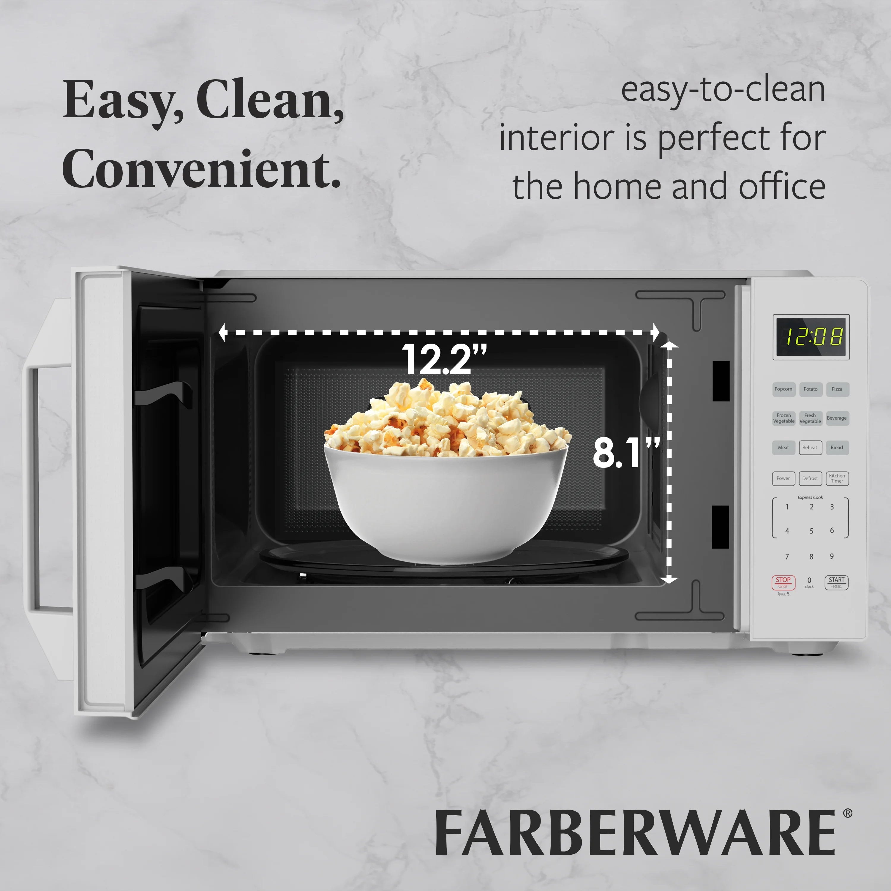 2026 New Farberware 1.1 Cu. Ft. 1000-Watt Compact Microwave Oven, Black - Image 38