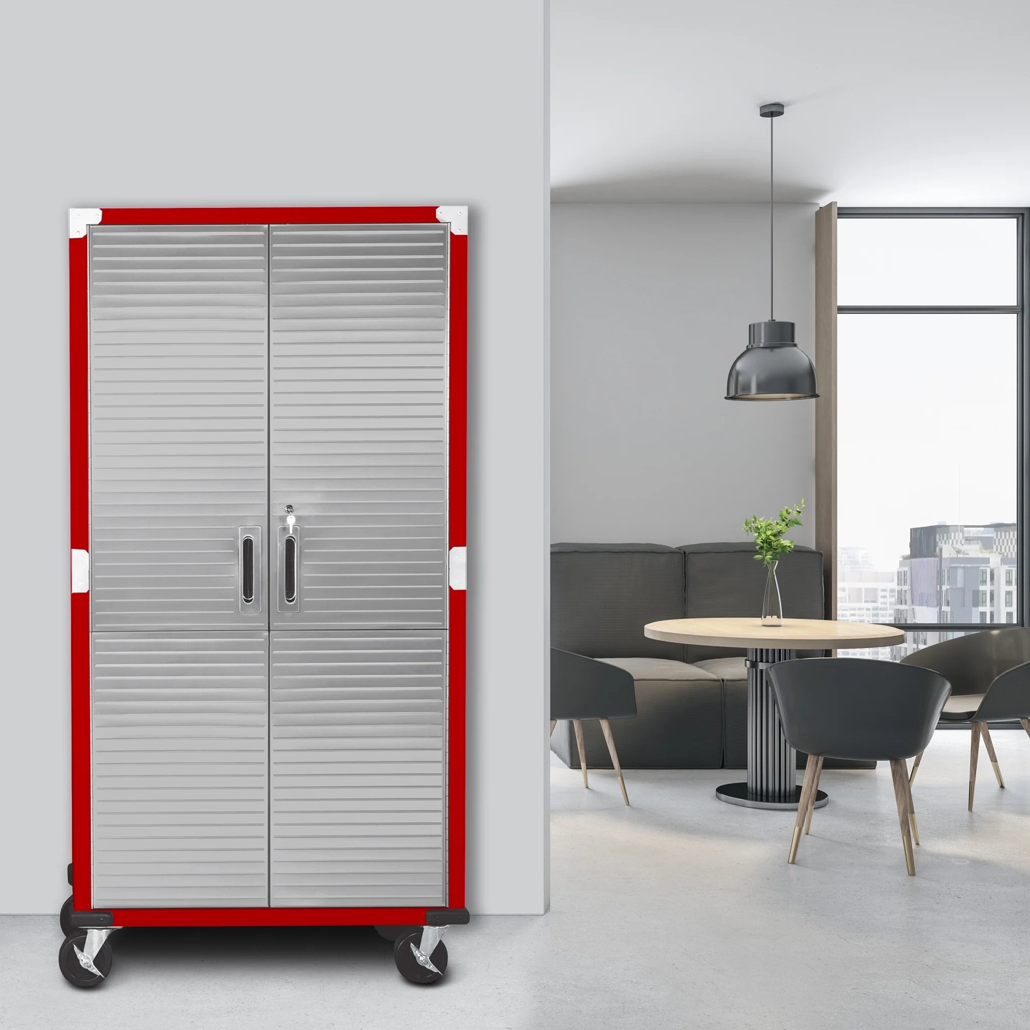 2026 New Seville Classics UltraHD Steel Body Lockable Storage Filing Cabinet Organizer Locker Shelving Unit 36" W x 18" D x 72" H, Granite - Image 17