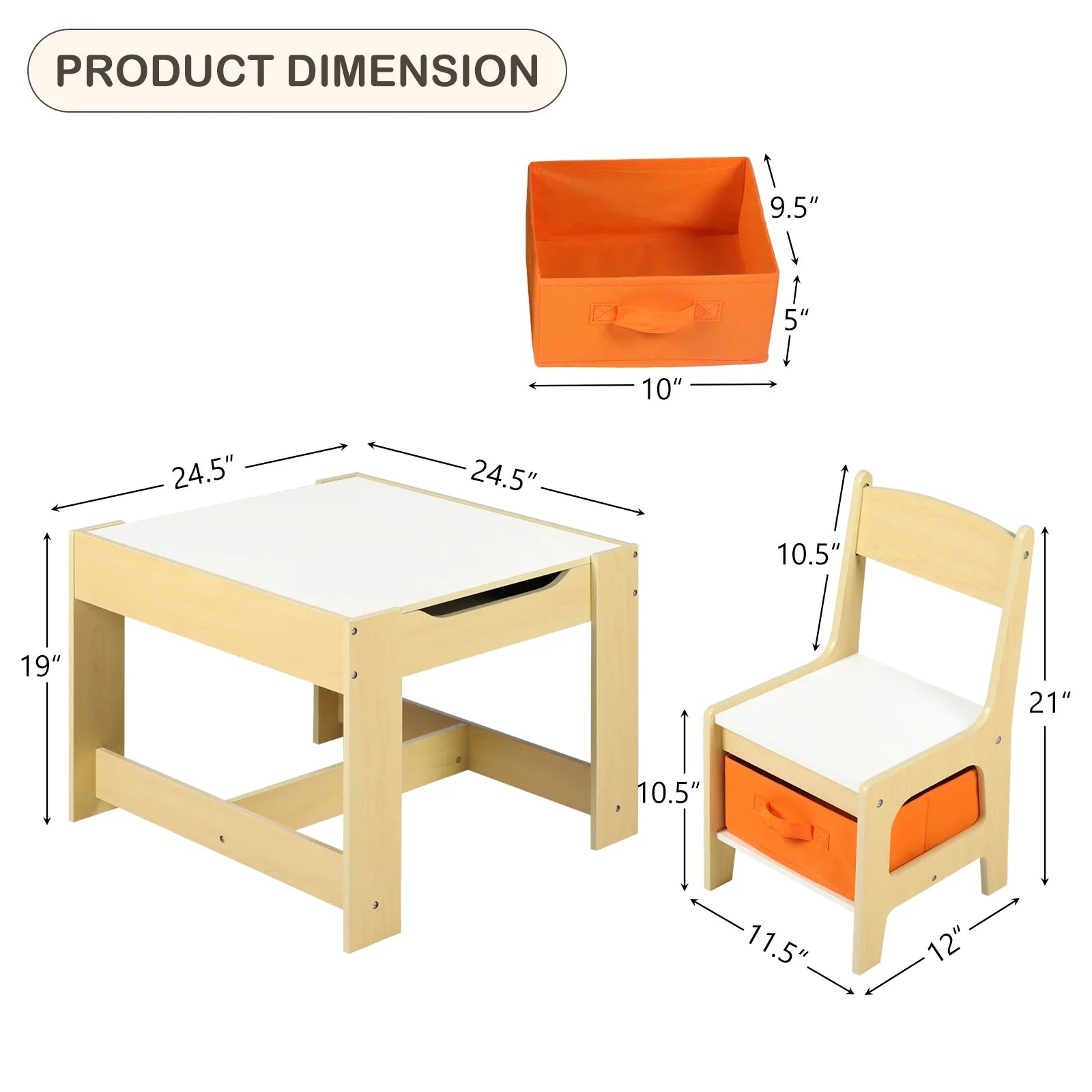 2026 New LINLUX Kids Table and 2 Chairs Set, Children Activity Table Chairs with Chalkboard/Whiteboard, Grey - Image 15
