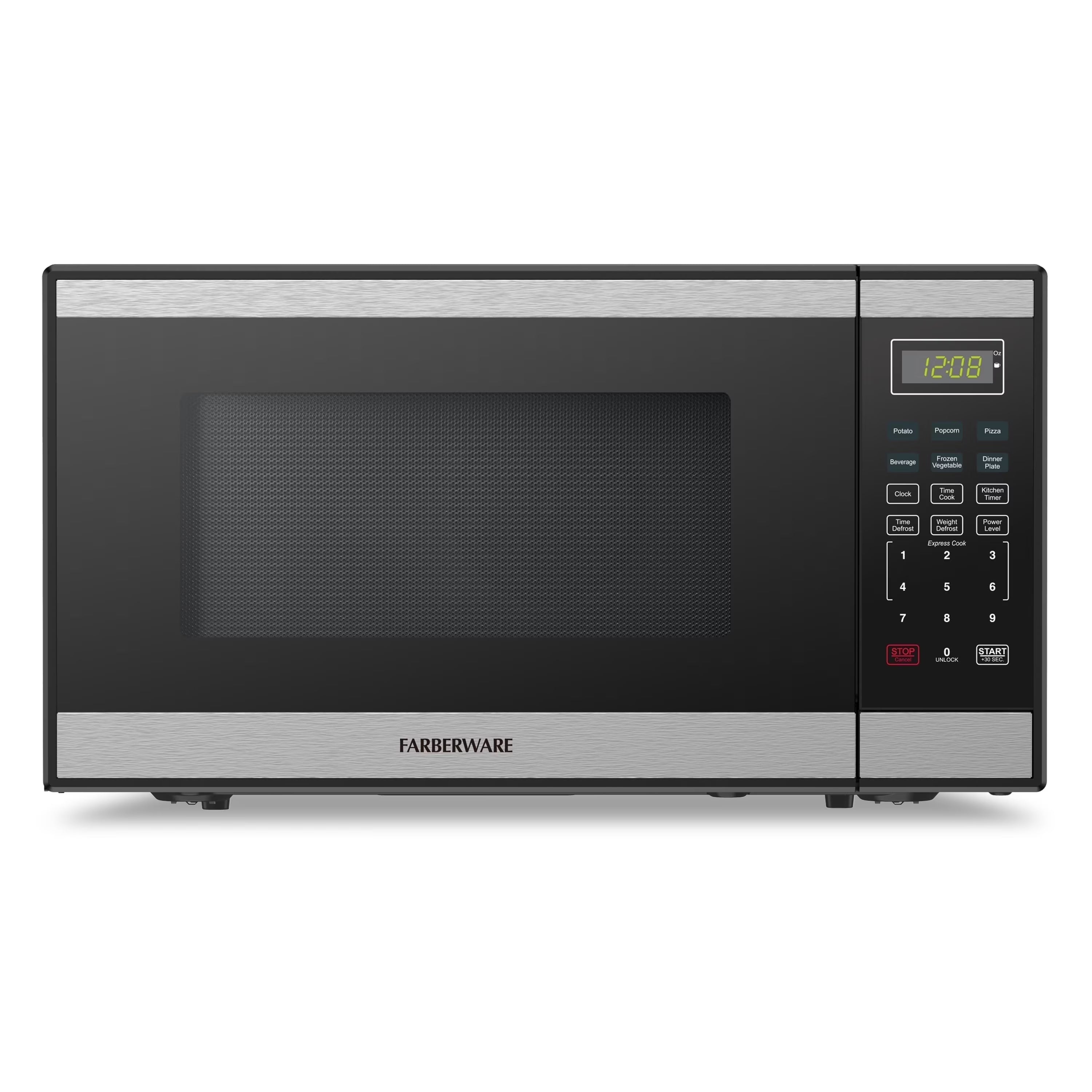 2026 New Farberware Countertop Microwave Ov 1100 Watts, 2.2 cu ft - Smart Sensor With LED Lighting and Child Lock - Perfect for Apartments and Dorms - Easy Clean Black Interior, Stainless Steel - Image 13