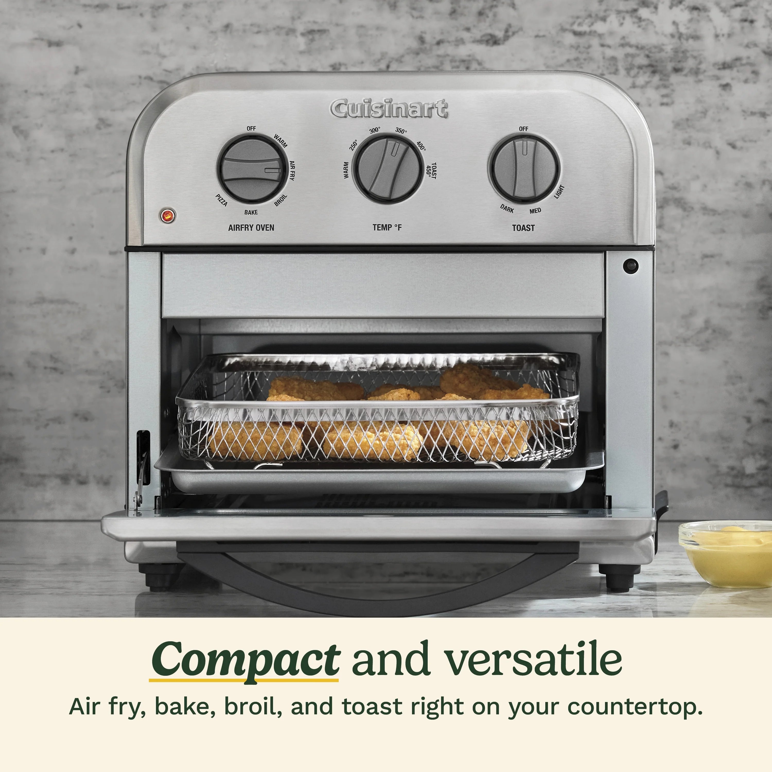 2026 New Cuisinart Compact Air Fryer Toaster Oven, Stainless Steel - Image 5