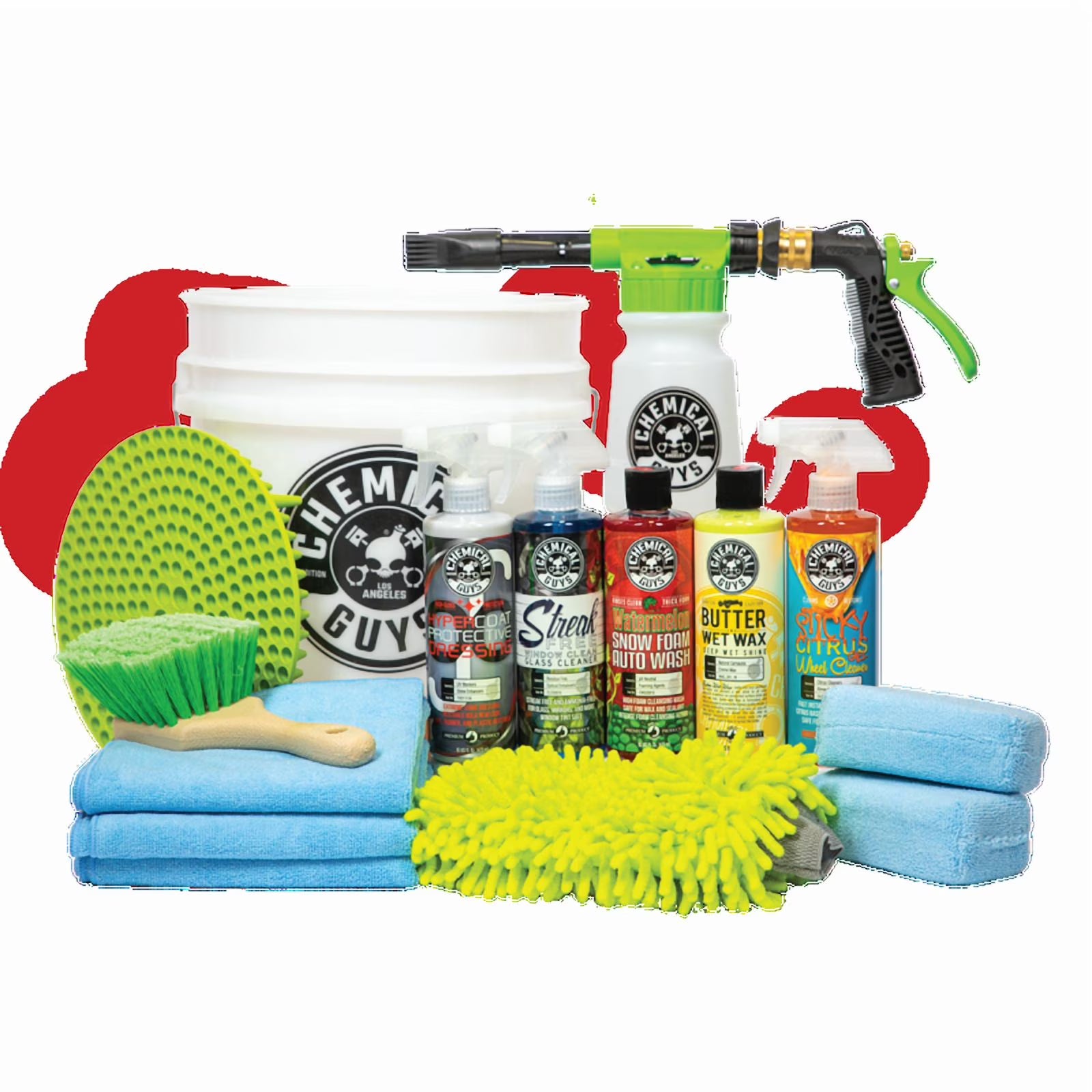 2026 New Chemical Guys HOL340 15-Piece Arsenal Builder Car Wash Kit with Foam Gun, Bucket, and (5) 16 oz Car Care Cleaning Chemicals, Gift for Car & Truck Lovers, Dads and DIYers (Works w/Garden Hose)